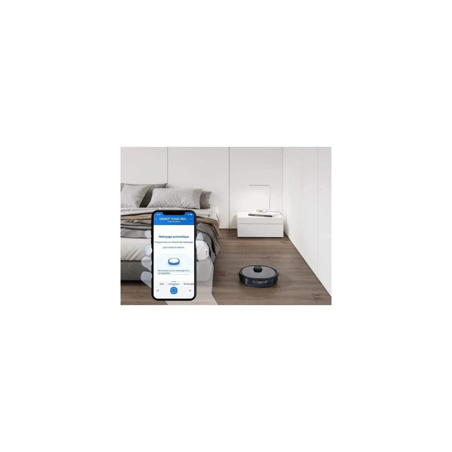 ECOVACS DEEBOT OZMO 950 - Saug- & Wischroboter - 2-in-1 Staubsauger-Roboter mit Wischfunktion & intelligenter Navigation - Google Home, Alexa- & App-Steuerung, Teppich - Image 2