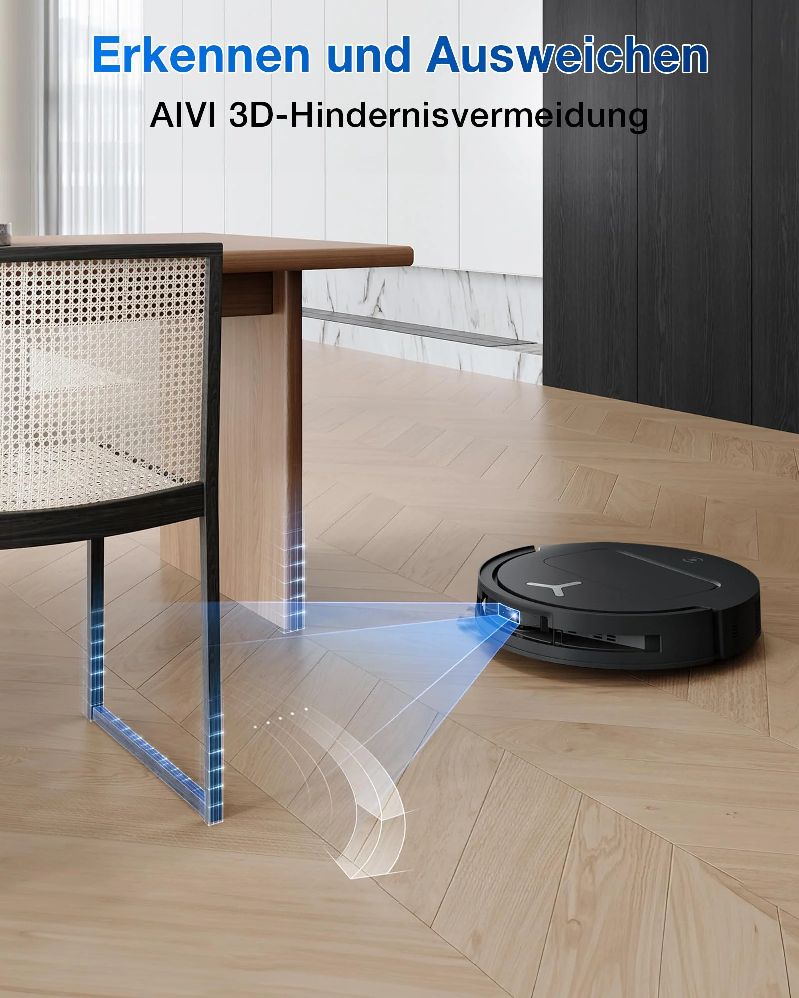 ECOVACS DEEBOT T50 OMNI Gen2 Saugroboter mit Wischfunktion, 21.000 Pa, Ausziehbare Seitenbürste und Mopp, ZeroTangle 2.0, Moppwäsche mit 75°C heißem Wasser, All-in-One Station, ultradünn 81 mm,Schwarz - Image 5