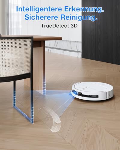 ECOVACS DEEBOT T50 Omni Gen3 Saugroboter mit Wischfunktion, 25.000 Pa, ZeroTangle 3.0, AIVI 3D 2.0, All-in-One-Omni-Station, Reinigung des Mopps bei 75 °C, ultraflache 81 mm, Mattweiß - Image 7