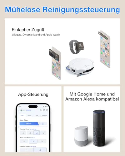 ECOVACS DEEBOT T50 Omni Gen3 Saugroboter mit Wischfunktion, 25.000 Pa, ZeroTangle 3.0, AIVI 3D 2.0, All-in-One-Omni-Station, Reinigung des Mopps bei 75 °C, ultraflache 81 mm, Mattweiß - Image 9