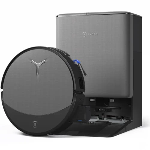ECOVACS DEEBOT T90 PRO Omni Saugroboter mit Wischfunktion, Roboterstaubsauger 30.000 Pa, Schnellladen mit PowerBoost, OZMO Roller 3.0 mit TruEdge, automatische Dosierung der Reinigungslösung, Schwarz