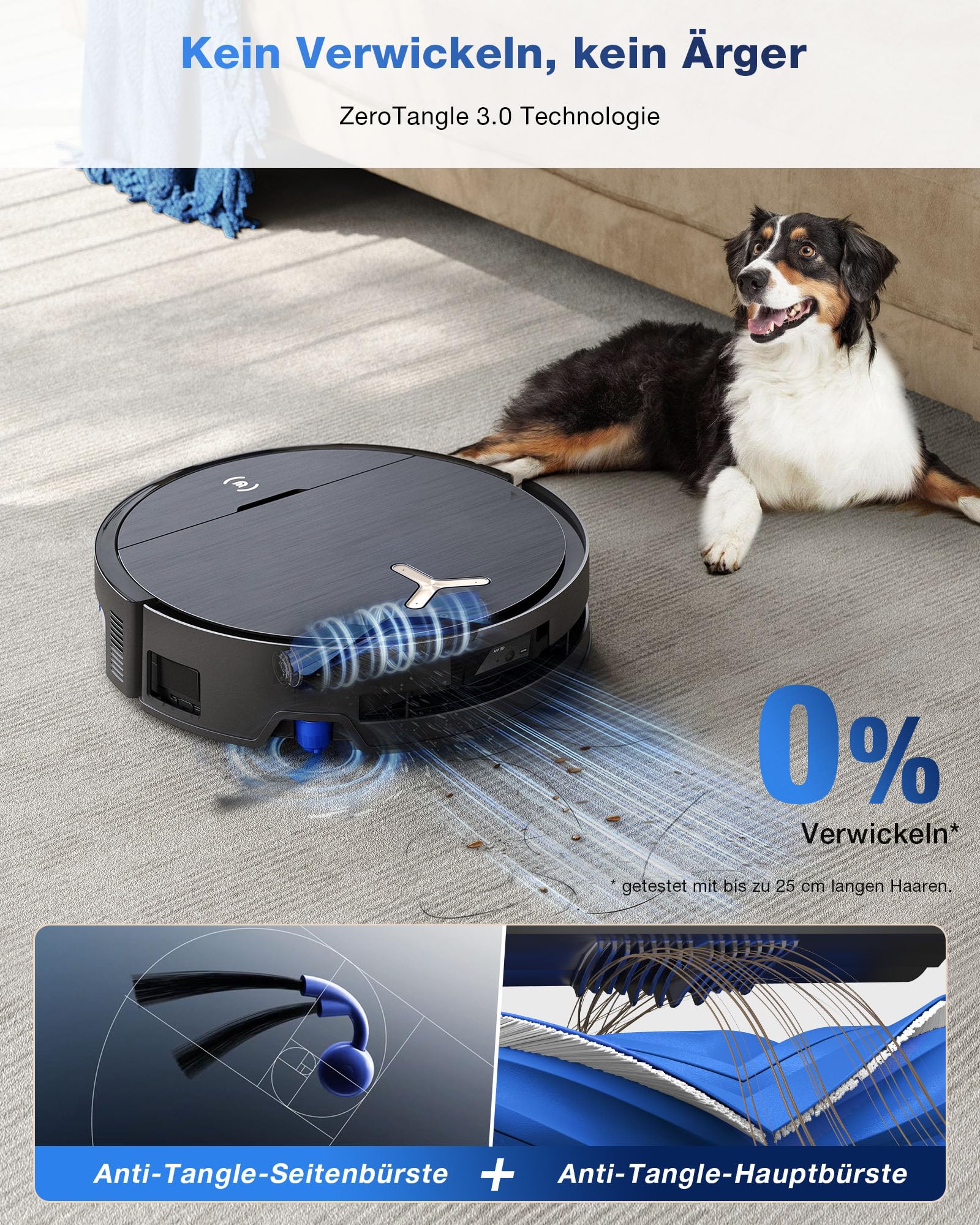ECOVACS DEEBOT X9 PRO Omni Saugroboter mit Wischfunktion, 16.600 Pa, OZMO Roller, ZeroTangle 3.0,TruEdge 2.0, Heißwasser-Moppwäsche, Heißlufttrocknung, All-in-One Omni Station, YIKO-GPT - Image 5