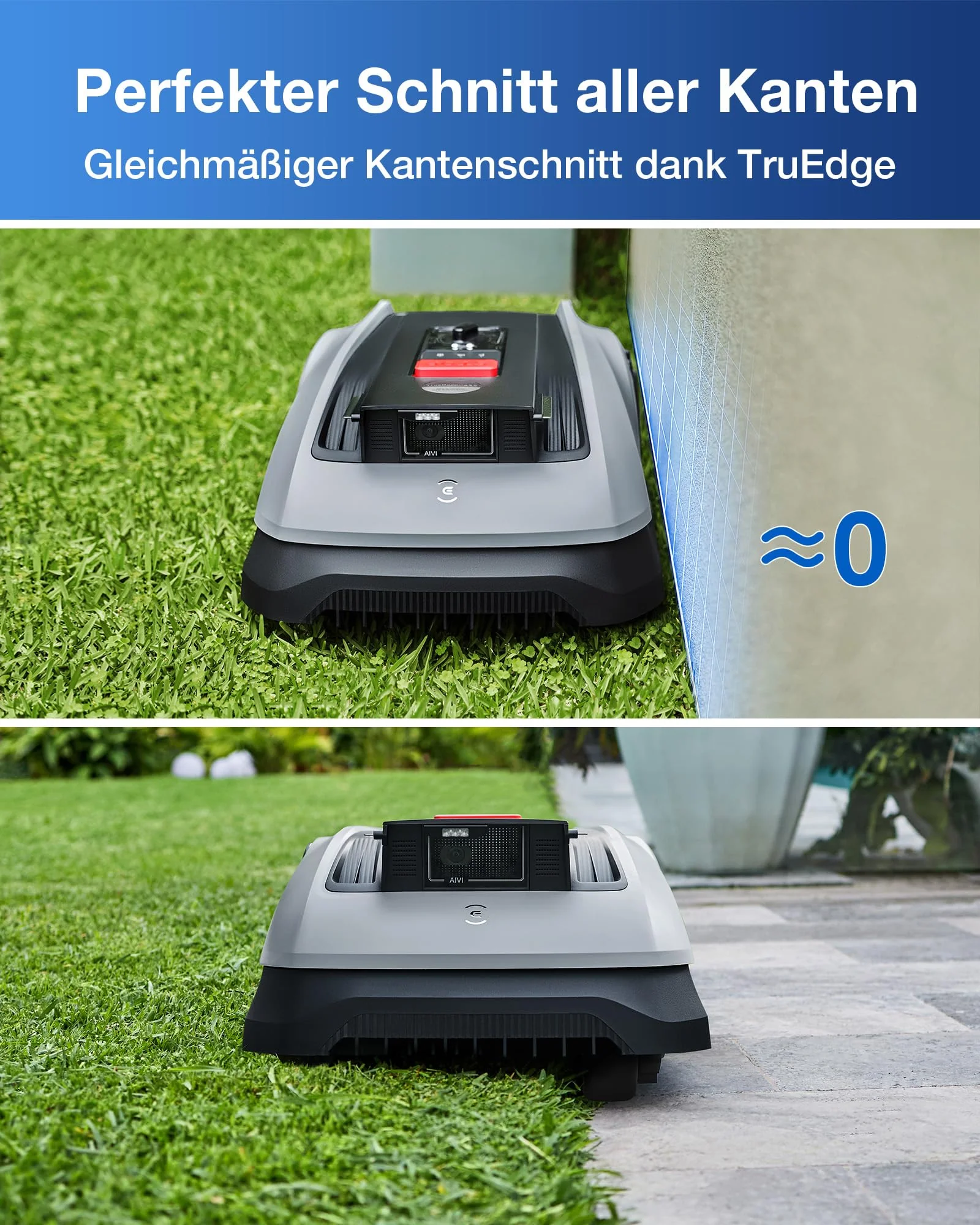ECOVACS Goat O600 RTK Care Kit Mähroboter Ohne Begrenzungskabel, 600 m², RTK+Vision-Navigation, Rasenmähroboter, KI-Hindernisvermeidung, App Steuerung, Passiert 0,7 M Schmale Stellen - Image 6