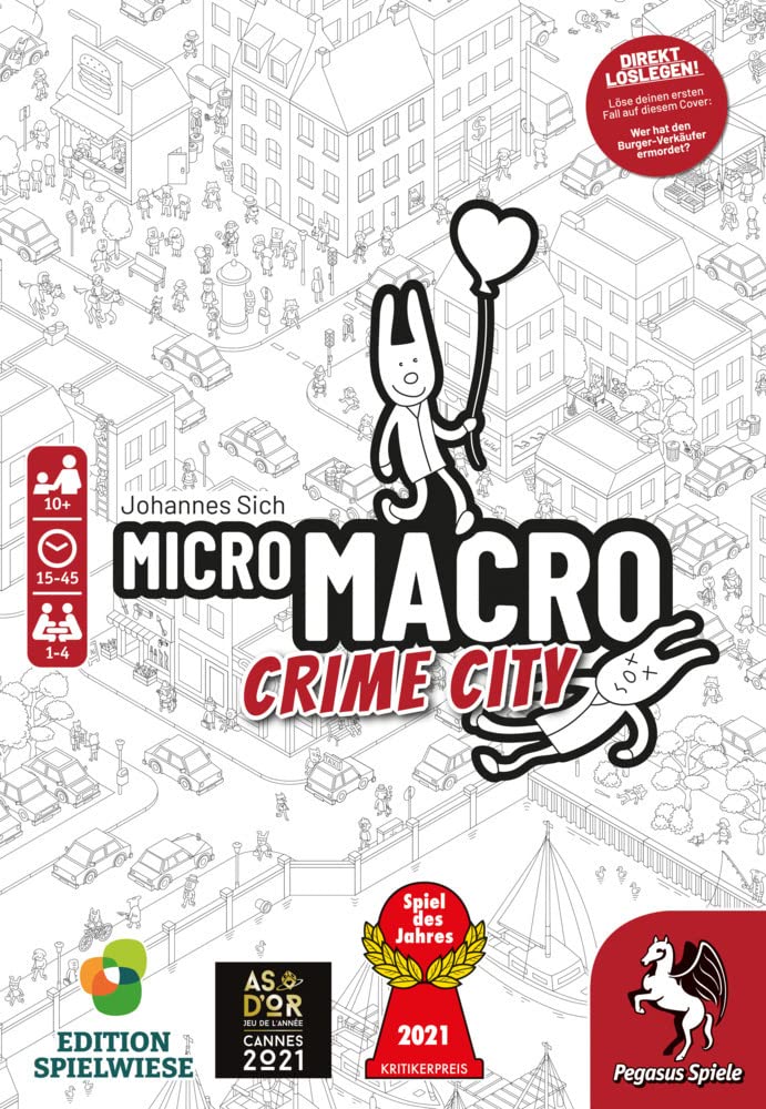 Edition Spielwiese Pegasus/Spielwiese 59060G MicroMacro: Crime City Spiel des Jahres 2021*