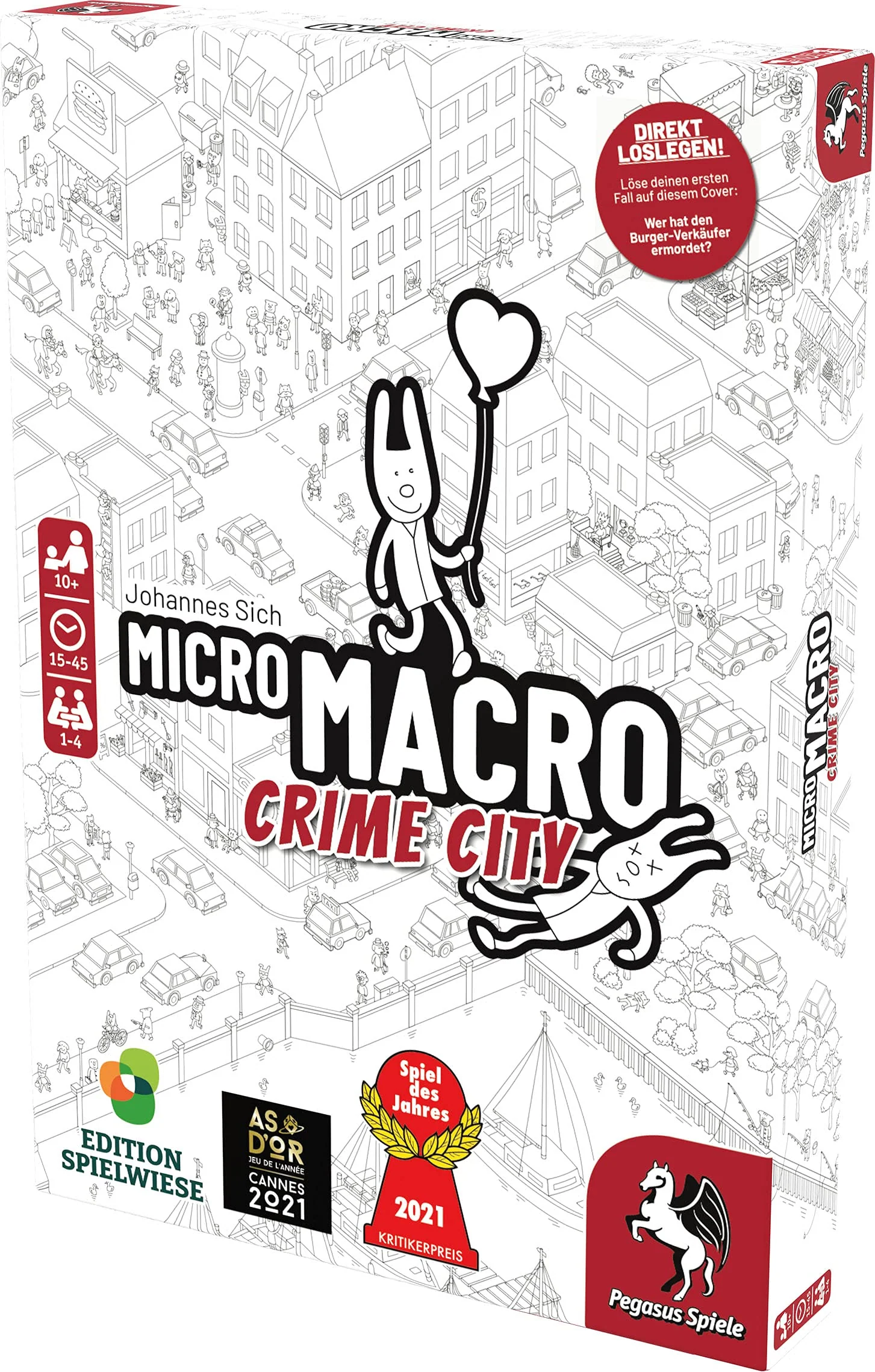 Edition Spielwiese Pegasus/Spielwiese 59060G MicroMacro: Crime City Spiel des Jahres 2021* - Image 8