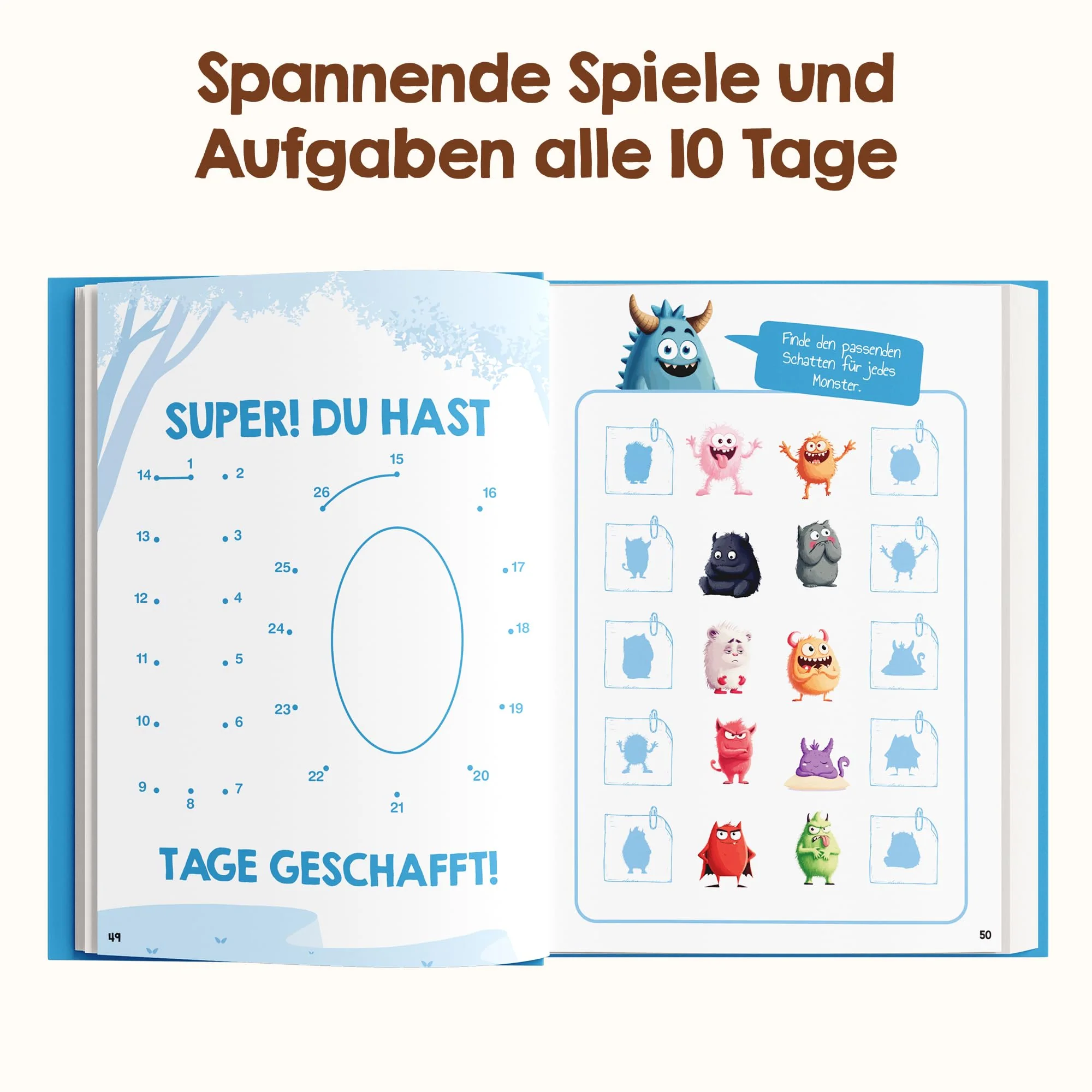 Edubini Gefühlstagebuch Kinder [6-12 Jahre] - Tagebuch Mädchen & Jungs - Gefühle Buch für Umgang mit Emotionen und ein gutes Gefühl, Dankbarkeitstagebuch für Kinder (inkl. 10 Spiele) (blau) - Image 3