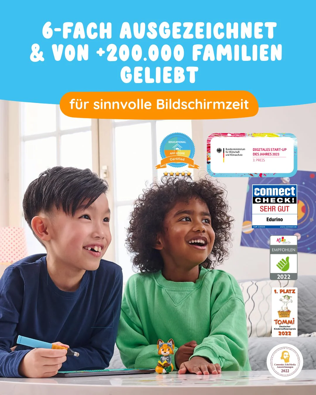 Edurino Figur Mika ABC: Buchstaben Lesen & Schreiben ab 4 Jahren - Stufe 2 inkl. App | Groß- und Kleinbuchstaben | Buchstaben richtig schreiben | Laute in Wörtern (Figur Mika) - Image 2