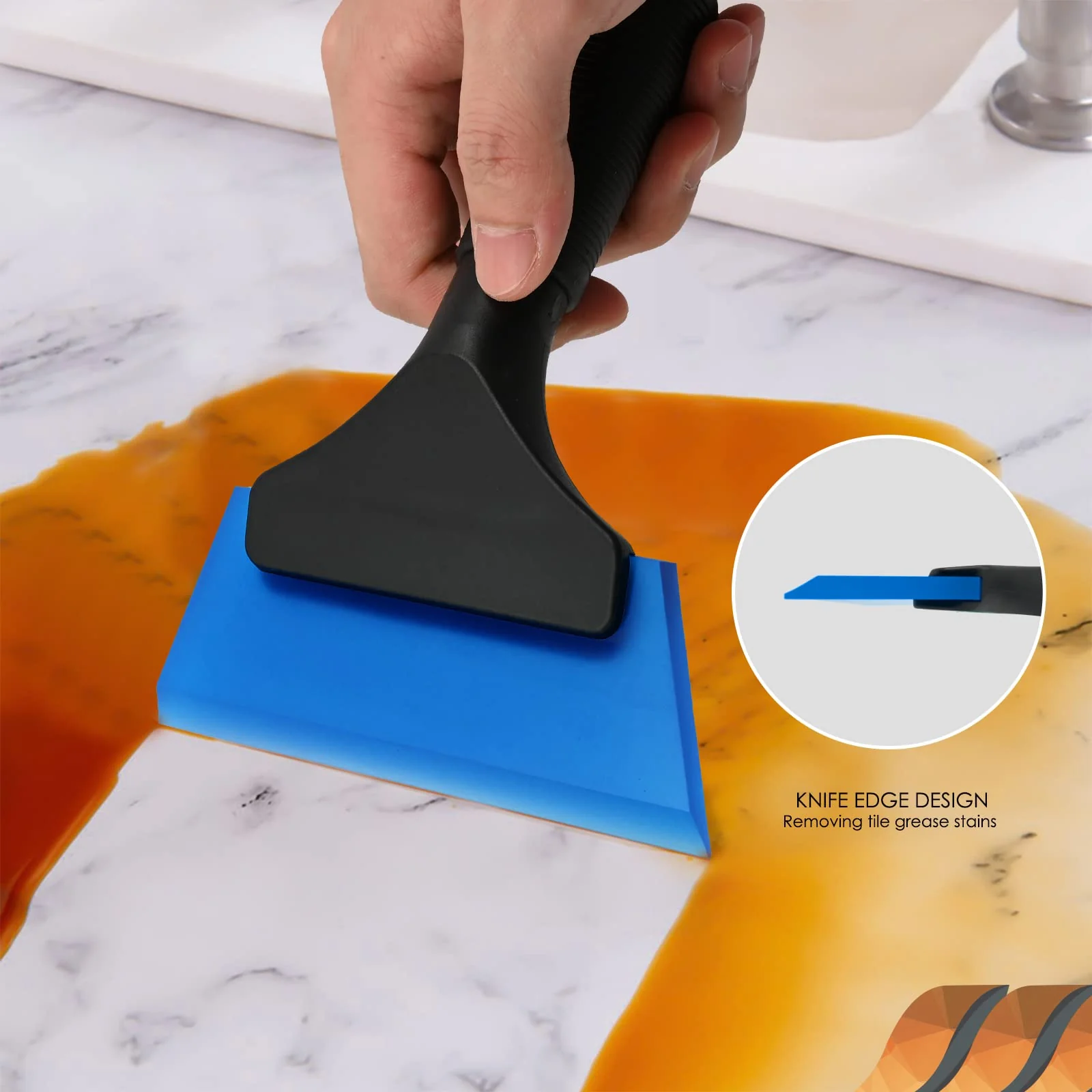 Ehdis Silikon Fensterabzieher, Scheibenabzieher Auto, Duschabzieher, Abzieher Klein für Auto Fensterreiniger, Badezimmer, Küche, Reinigungs Werkzeug, 5 Zoll, Blue - Image 7