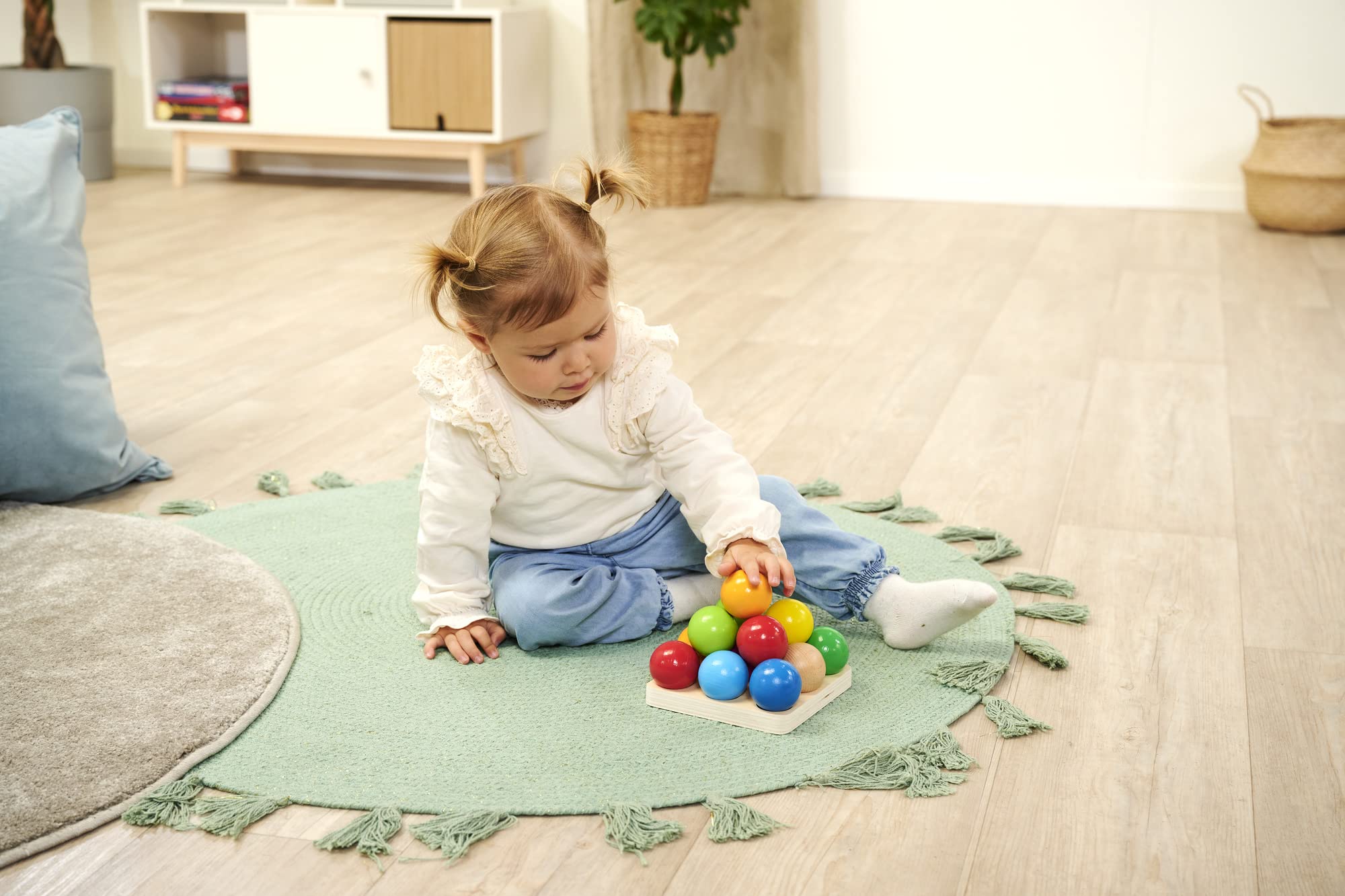 Eichhorn 100003462 Kugel-Sortierspiel, Geschicklichkeitsspiel mit 14 farbigen Kugeln, Motorikspiel für Kinder ab 12 Monaten - Image 3
