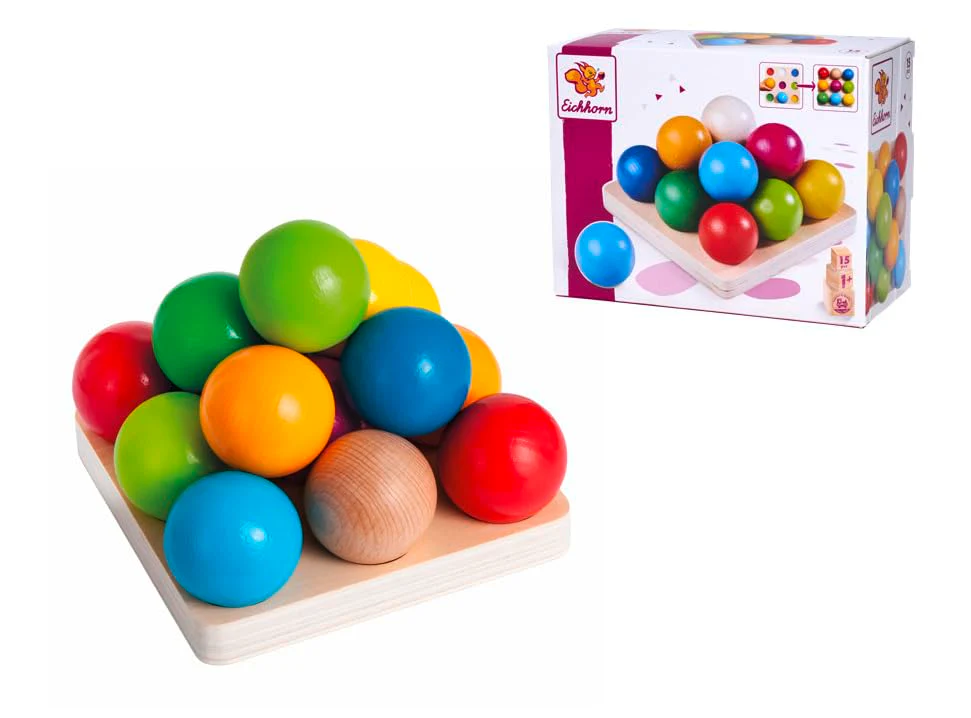 Eichhorn 100003462 Kugel-Sortierspiel, Geschicklichkeitsspiel mit 14 farbigen Kugeln, Motorikspiel für Kinder ab 12 Monaten - Image 8