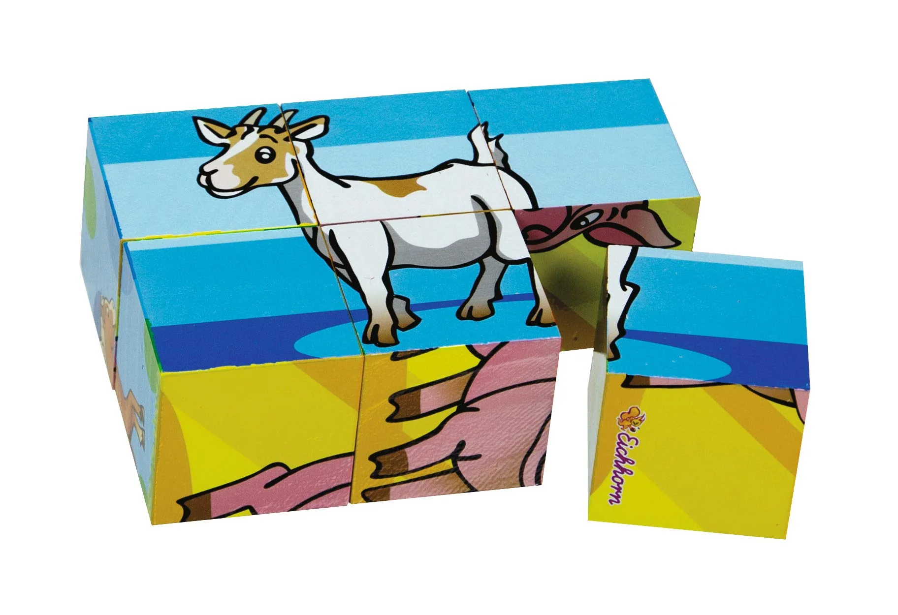 Eichhorn 100005481 - Bilderwürfel Klein, 6 Motive mit 6 Bausteinen, 6-TLG., 10,5x7cm - Image 3