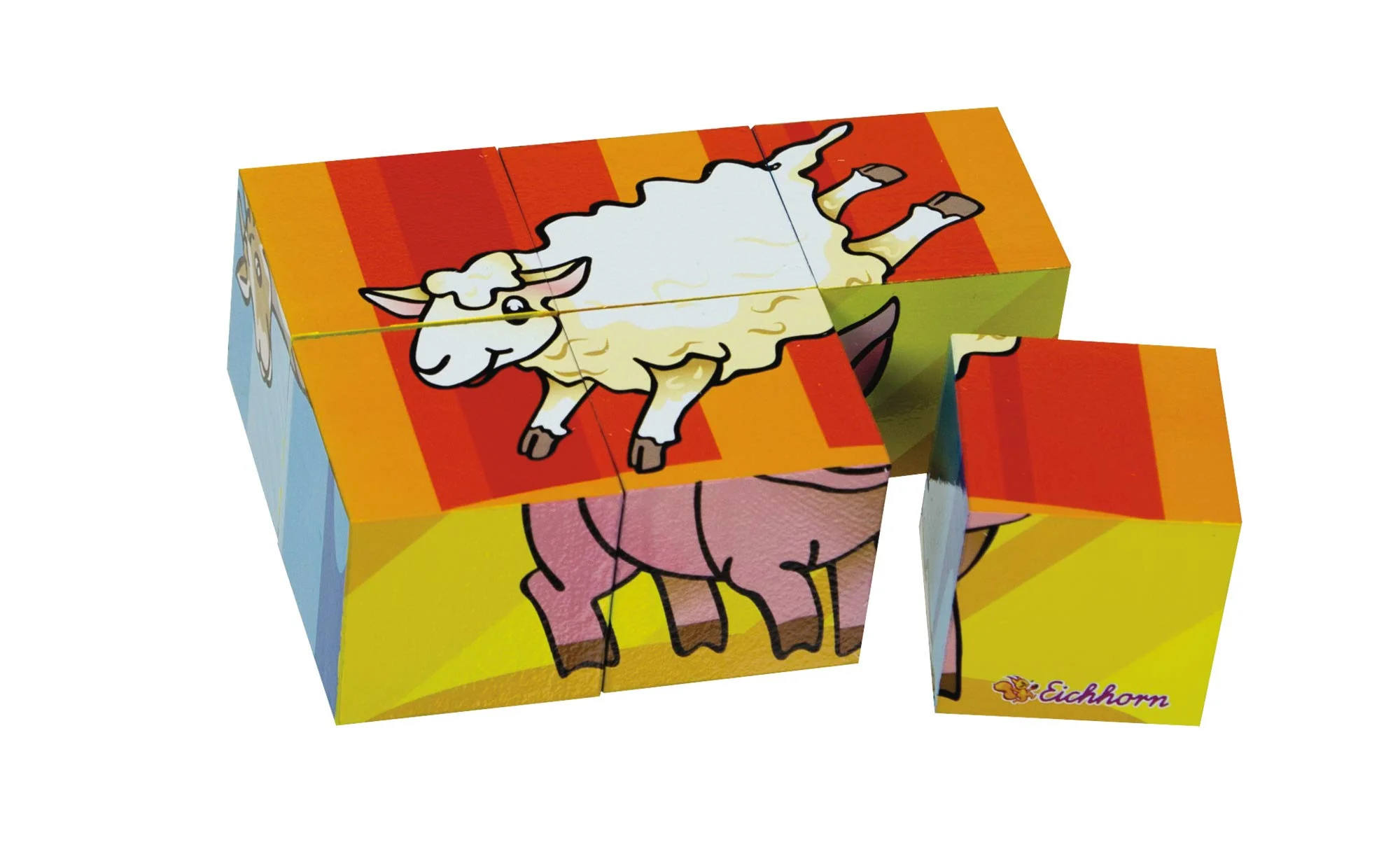 Eichhorn 100005481 - Bilderwürfel Klein, 6 Motive mit 6 Bausteinen, 6-TLG., 10,5x7cm - Image 4