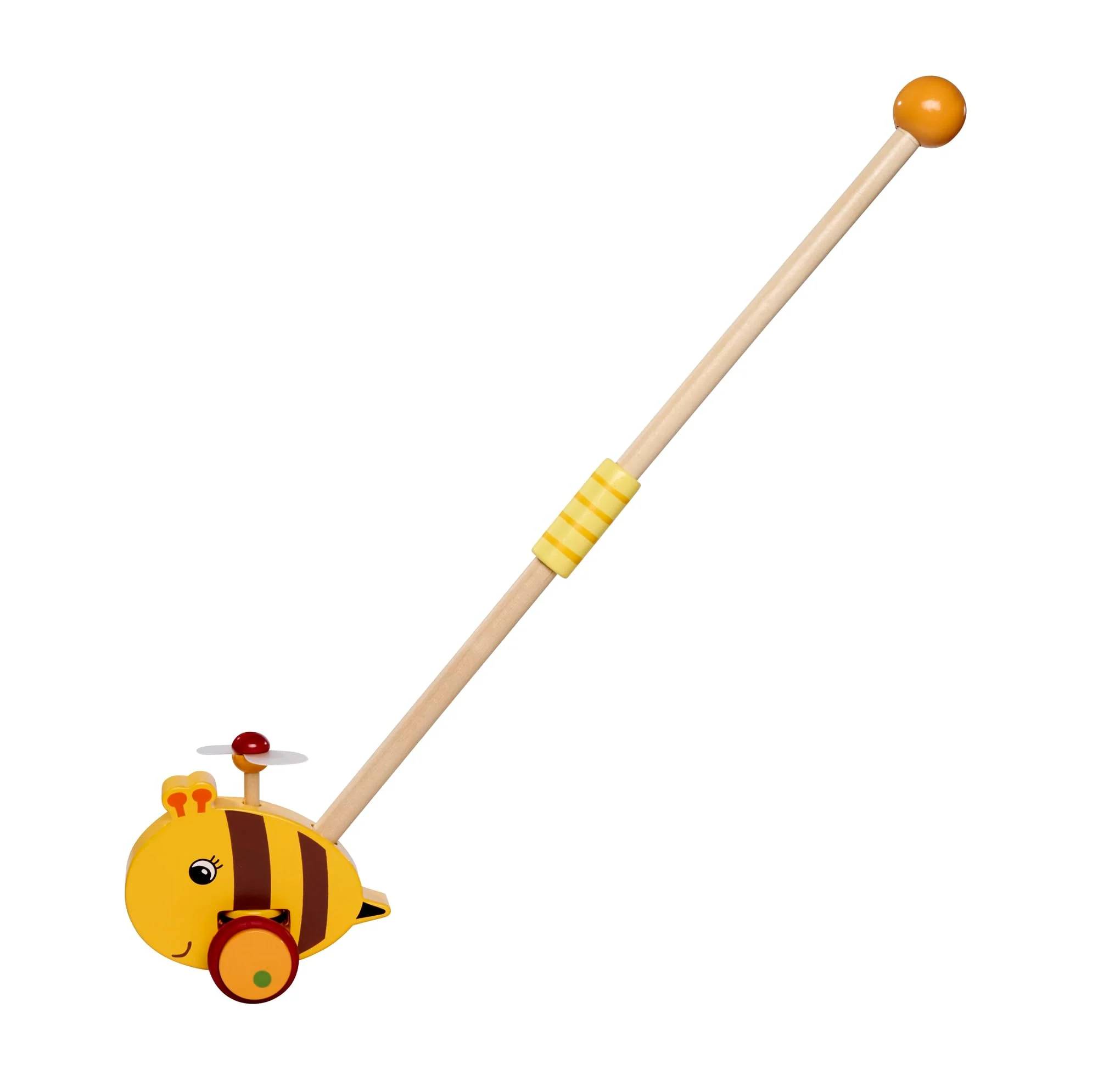 Eichhorn 100006804 - Schiebefigur Biene, mit beweglichem Flügel, Grifflänge 50 cm, geräuschlose Silikonräder, aus 100% FSC Zertifiziertem Buchenholz, ab 1 Jahr - Image 7