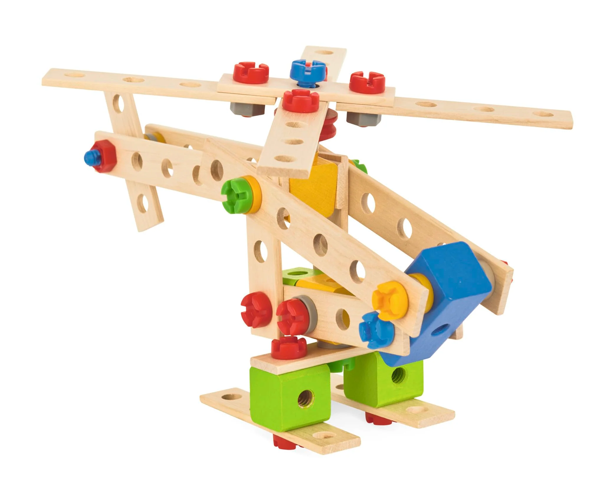 Eichhorn - Constructor Lokomotive, 8 Verschiedene Modelvarianten baubar, Konstruktionsspielzeug mit 90 Teilen, vielseitiges Holzspielzeug, 100% FSC zertifiziertes Buchenholz, ab 3 Jahren - Image 3