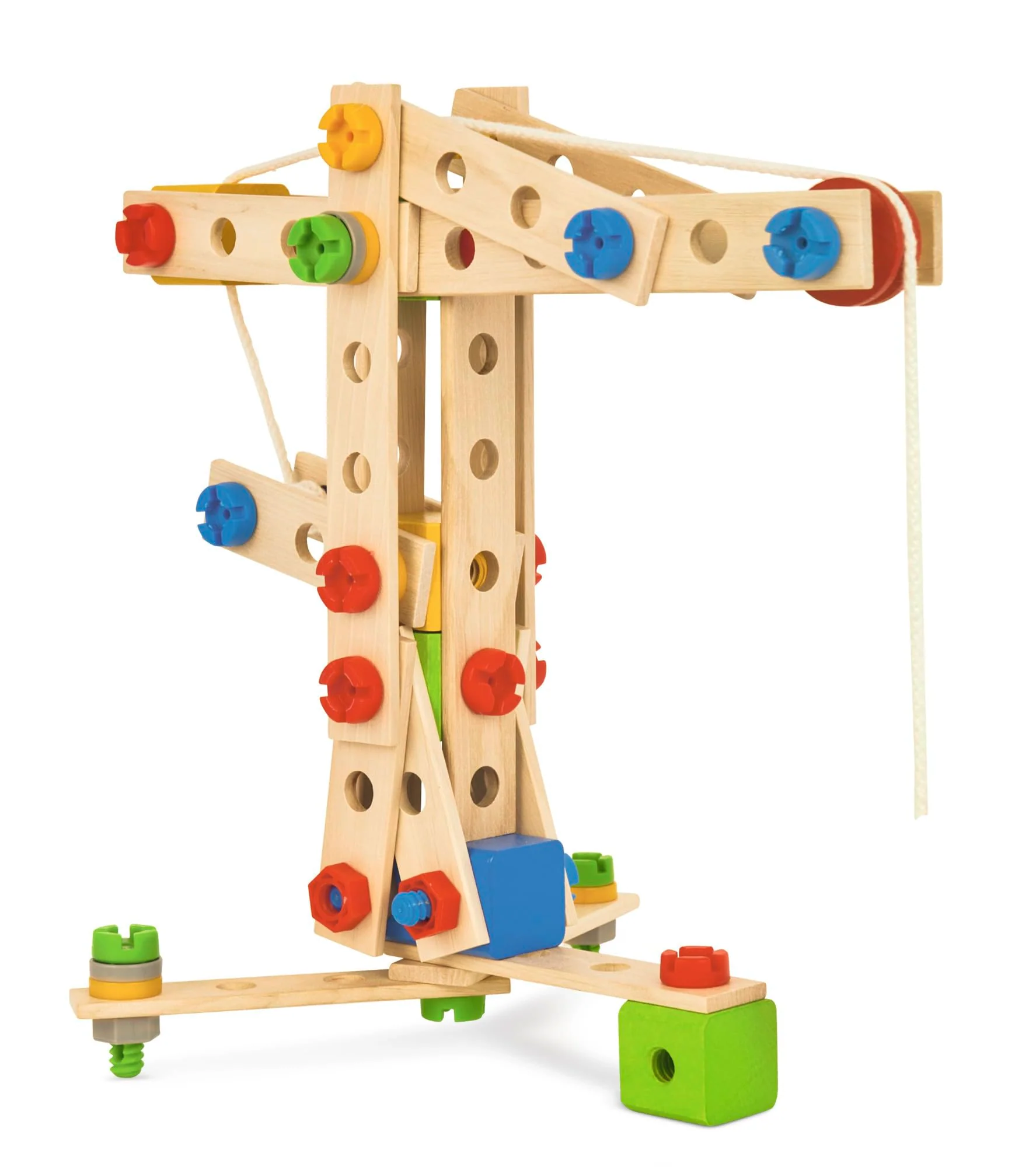 Eichhorn - Constructor Lokomotive, 8 Verschiedene Modelvarianten baubar, Konstruktionsspielzeug mit 90 Teilen, vielseitiges Holzspielzeug, 100% FSC zertifiziertes Buchenholz, ab 3 Jahren - Image 4