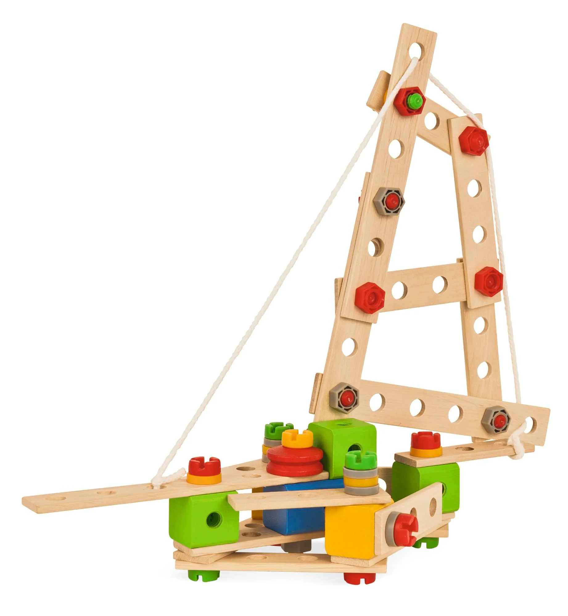 Eichhorn - Constructor Lokomotive, 8 Verschiedene Modelvarianten baubar, Konstruktionsspielzeug mit 90 Teilen, vielseitiges Holzspielzeug, 100% FSC zertifiziertes Buchenholz, ab 3 Jahren - Image 8