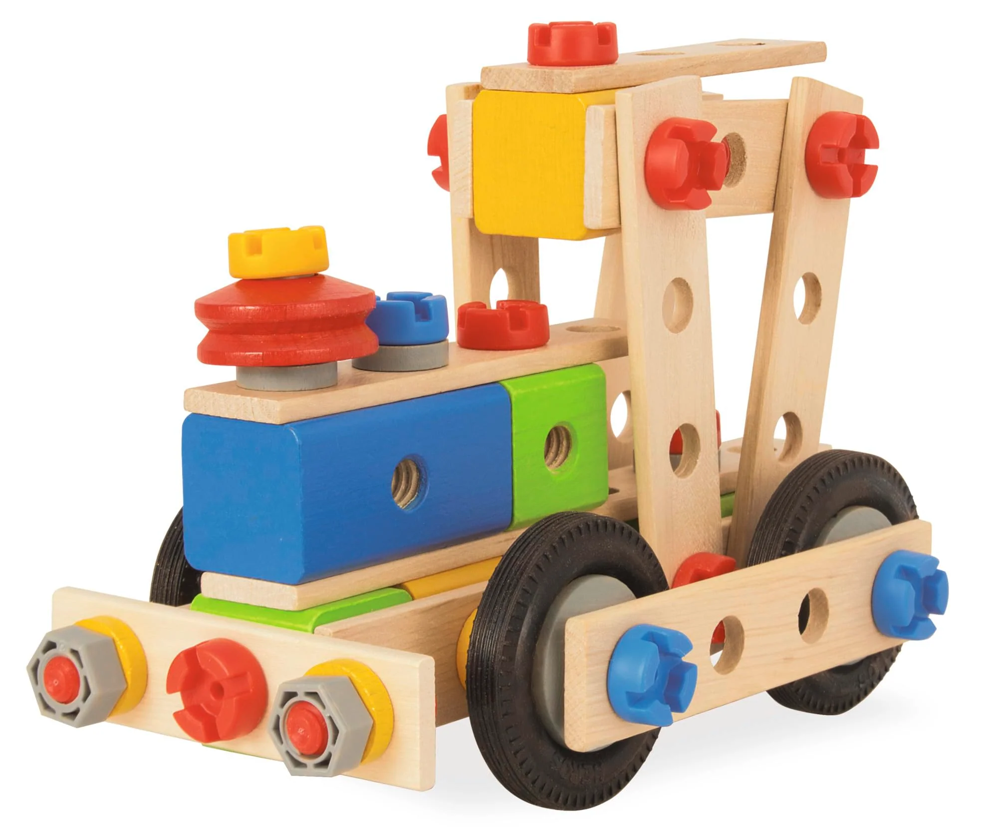 Eichhorn - Constructor Lokomotive, 8 Verschiedene Modelvarianten baubar, Konstruktionsspielzeug mit 90 Teilen, vielseitiges Holzspielzeug, 100% FSC zertifiziertes Buchenholz, ab 3 Jahren - Image 9
