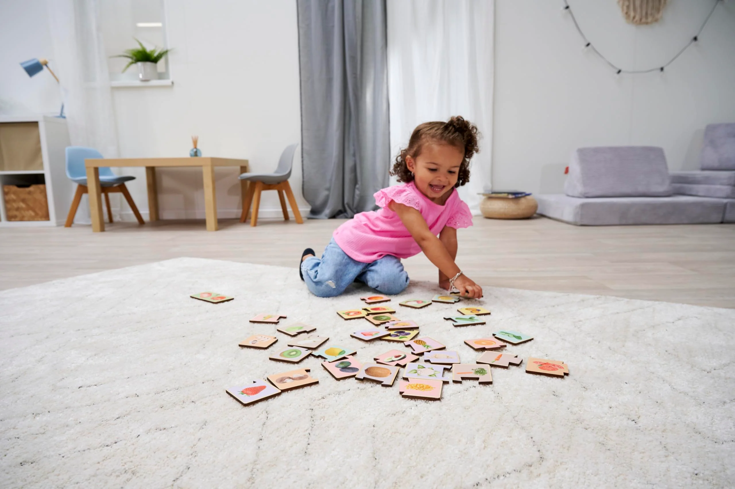 Eichhorn – Montessori – Puzzle zum Erlernen der Obst- & Gemüsesorten, finde das richtige Gegenstück, 17 realitätsnahe Abbildungen auf 34 Teilen, aus 100%FSC zertifiziertem Lindensperrholz, ab 2 Jahren - Image 2