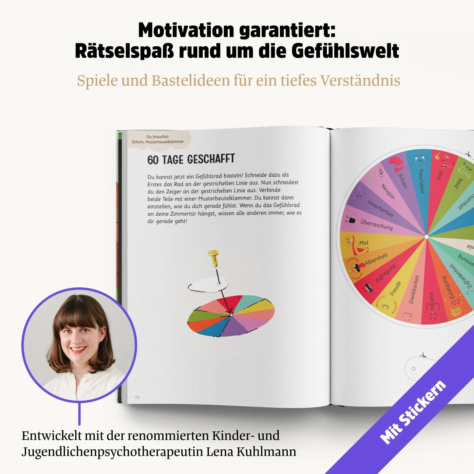 Ein gutes Gefühl: Gefühlstagebuch für Kinder. Gefühle verstehen - Achtsamkeit lernen - Tagebuch schreiben. Mit Aufklebern und Bastelideen - Image 5