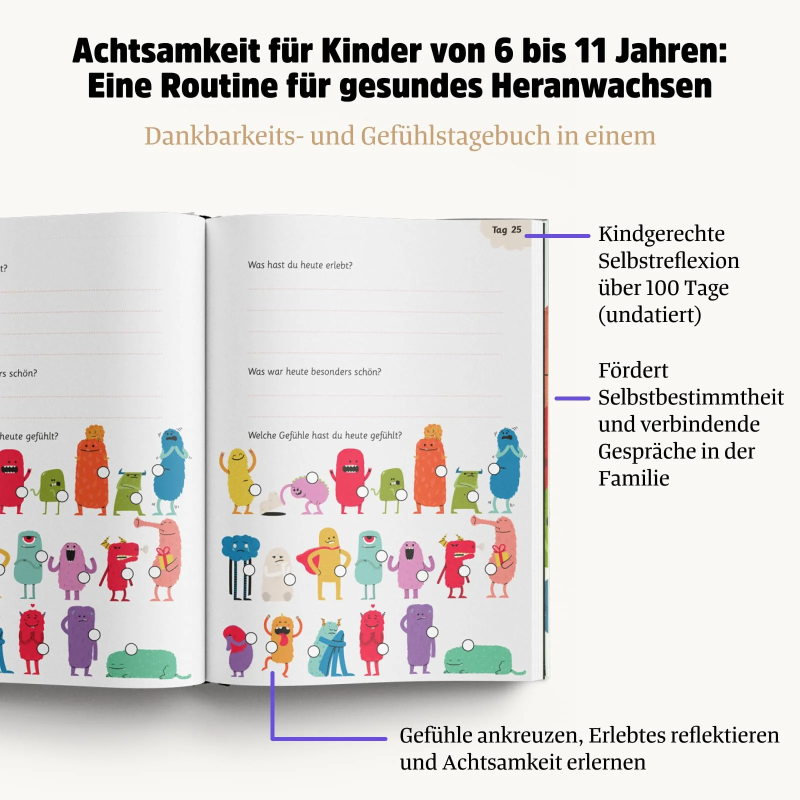 Ein gutes Gefühl: Gefühlstagebuch für Kinder. Gefühle verstehen - Achtsamkeit lernen - Tagebuch schreiben. Mit Aufklebern und Bastelideen - Image 6