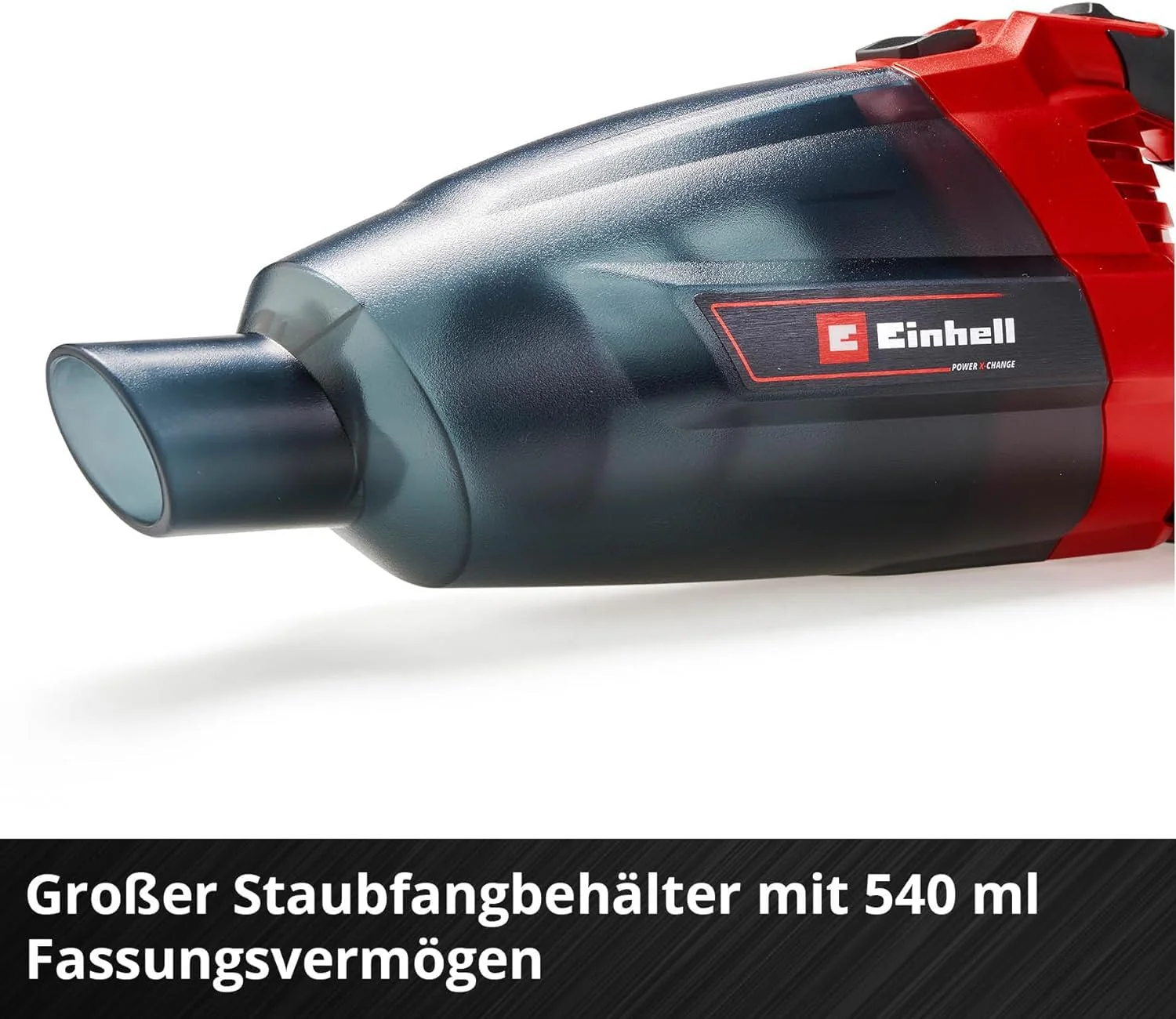 Einhell Akku-Handstaubsauger TE-VC 18 Li-Solo Power X-Change (18 V, 42 mbar Saugleistung, 540 ml-Staubfangbehälter, inkl. 3 Düsen, Verlängerung, Wandhalterung, ohne Akku und Ladegerät) - Image 7