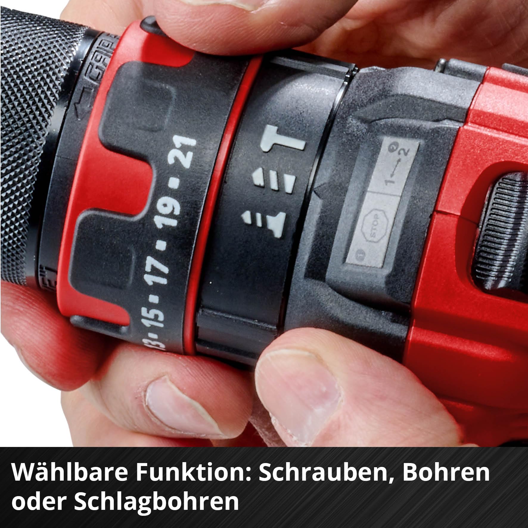 Einhell Akku-Schlagbohrschrauber TE-CD 18/44 Li-i (1x2,5Ah) Power X-Change (18 V, 44 Nm, Schlagbohrfunktion, 13 mm Metallbohrfutter, 2-Gang, inkl. 2,5 Ah Akku & Ladegerät) - Image 9