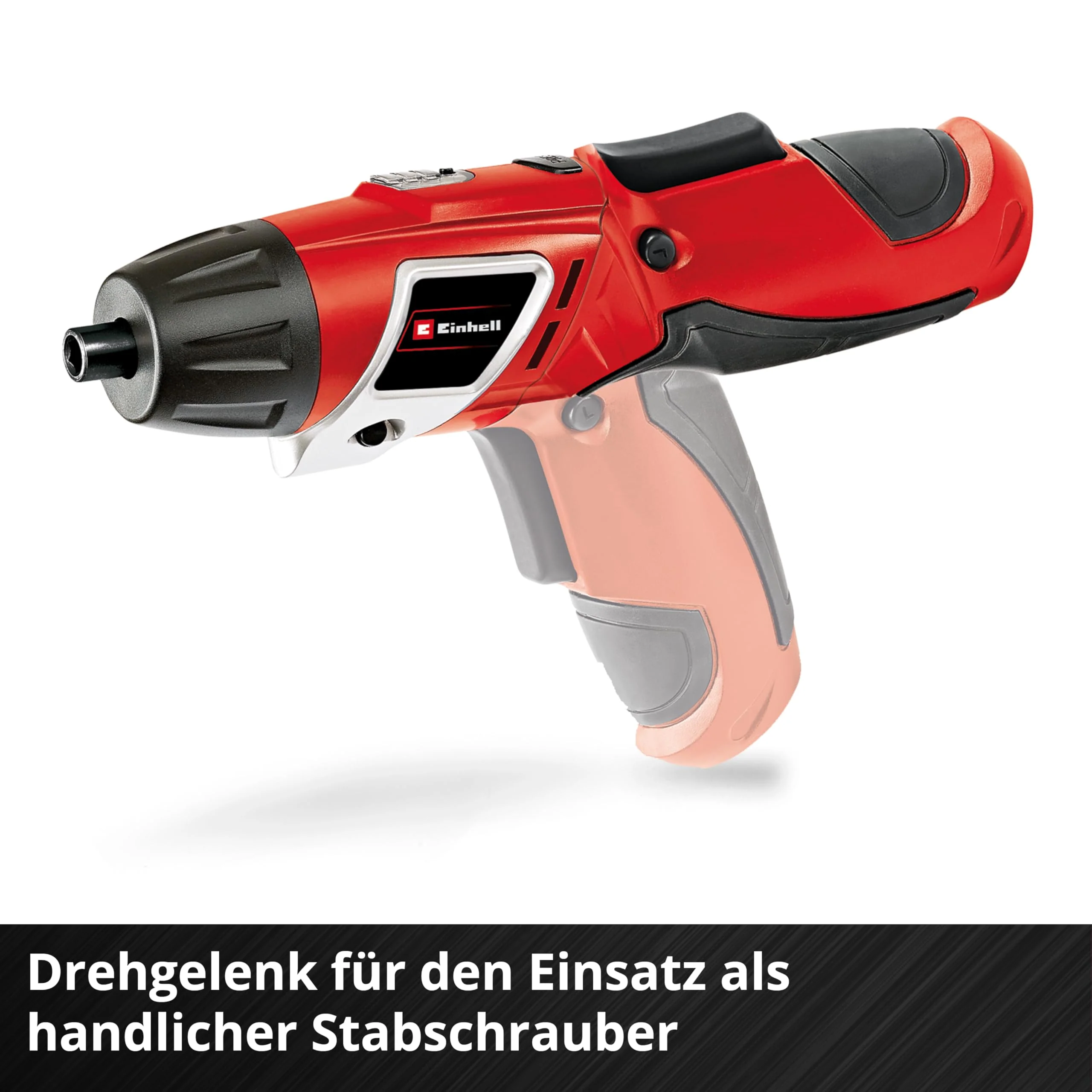 Einhell Akkuschrauber TC-SD 3,6 Li (3,6V, 1300 mAh, 3 Nm Drehmoment, Drehgelenk im Handgriff, LED-Licht, Softgriff, Ladekontrollleuchte, inkl. 6 Bits) - Image 3