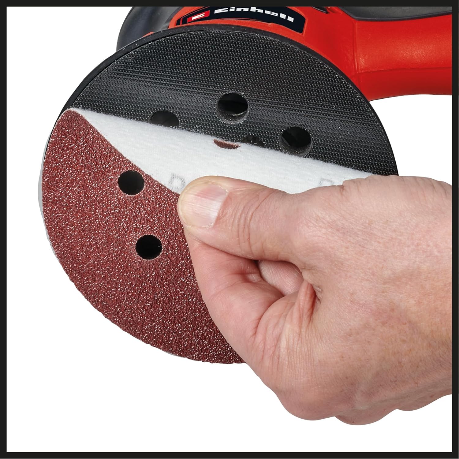 Einhell Exzenterschleifer TC-RS 425 E (425 W, Schleifteller Ø 125 mm, max. Schwingzahl 26.000 min-1, Schwingkreis 2,5 mm, inkl. Schleifpapier je 1x P60, P80, P120) - Image 8