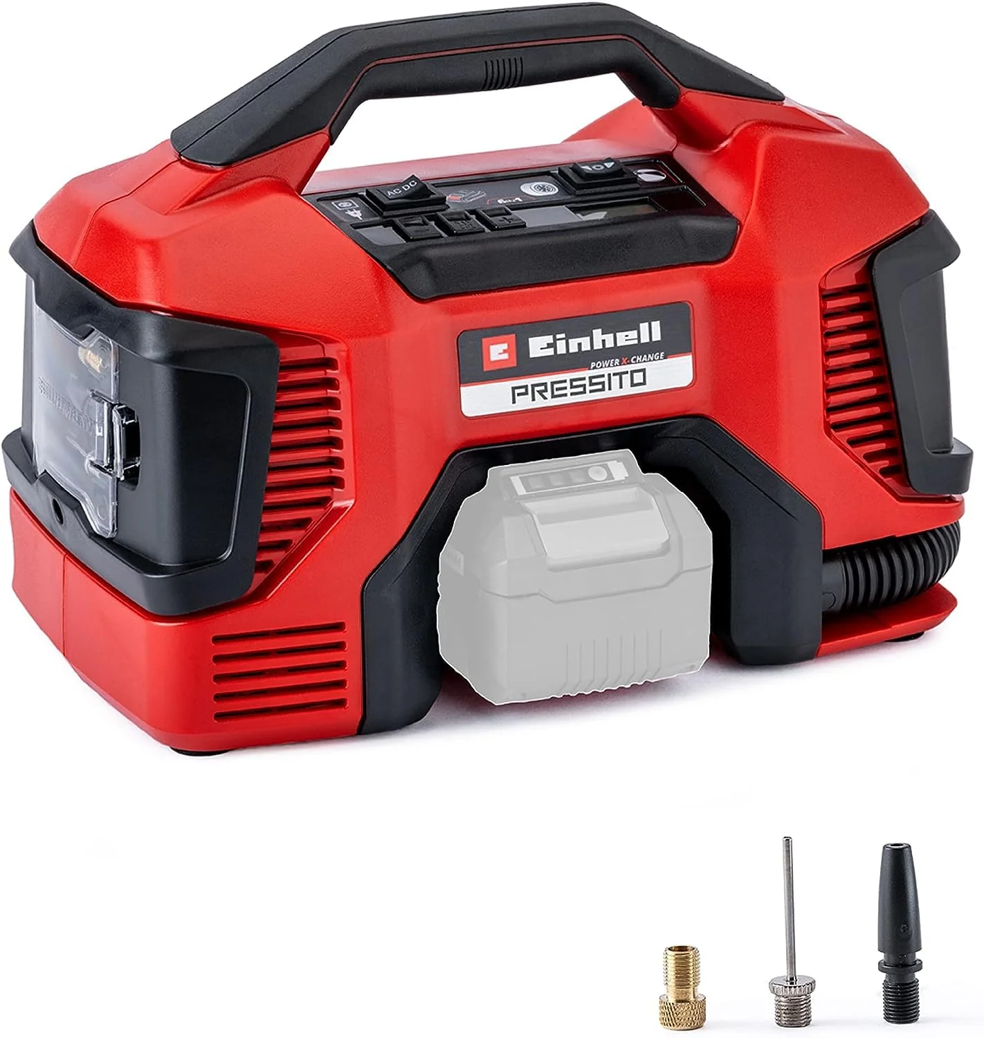Einhell Hybrid-Kompressor PRESSITO Power X-Change (18 V, max. 11 bar, 31 cm Schlauchlänge, inkl. 3-tlg. Adapter-Set, ohne Akku) - Image 2