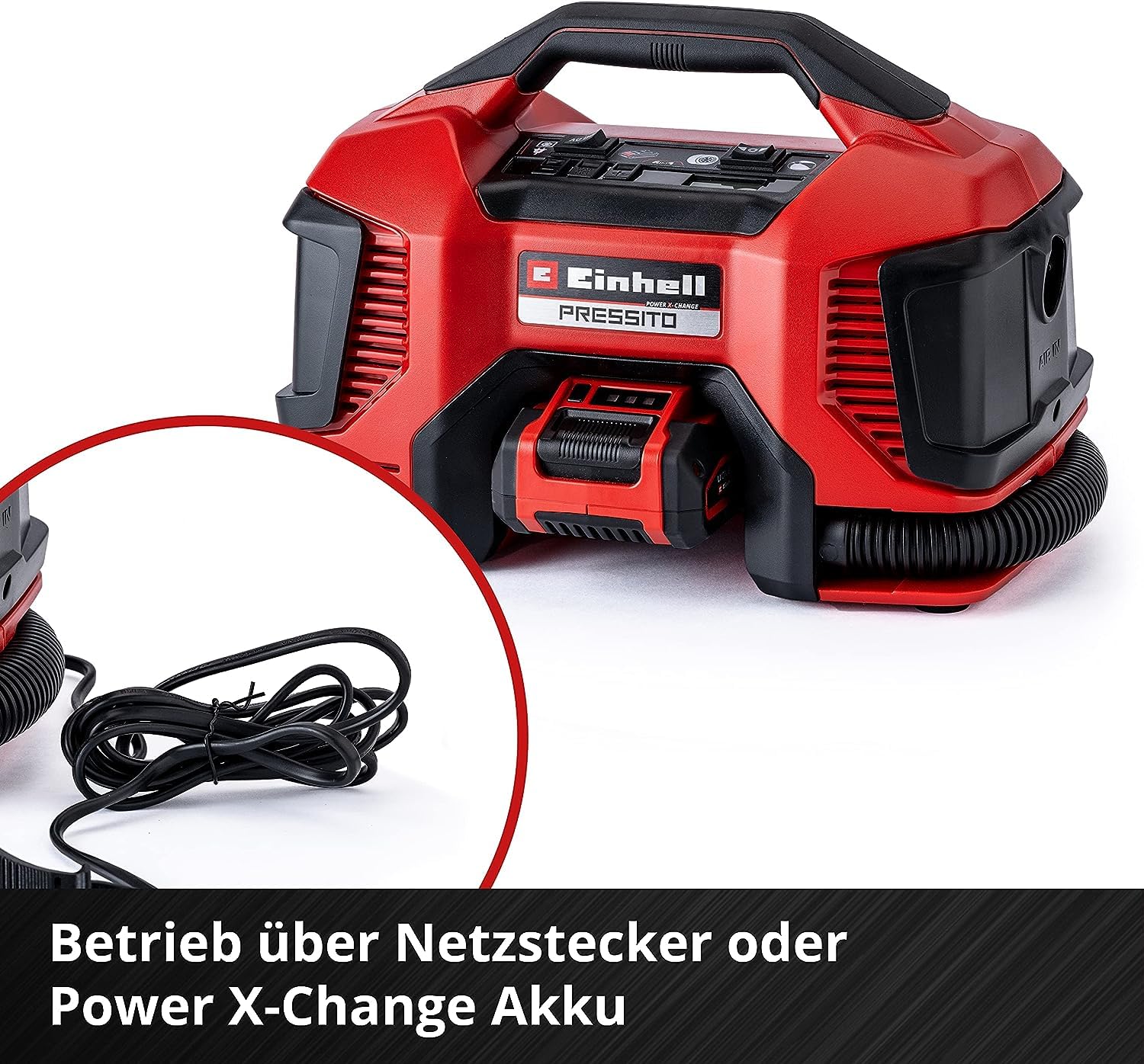 Einhell Hybrid-Kompressor PRESSITO Power X-Change (18 V, max. 11 bar, 31 cm Schlauchlänge, inkl. 3-tlg. Adapter-Set, ohne Akku) - Image 8