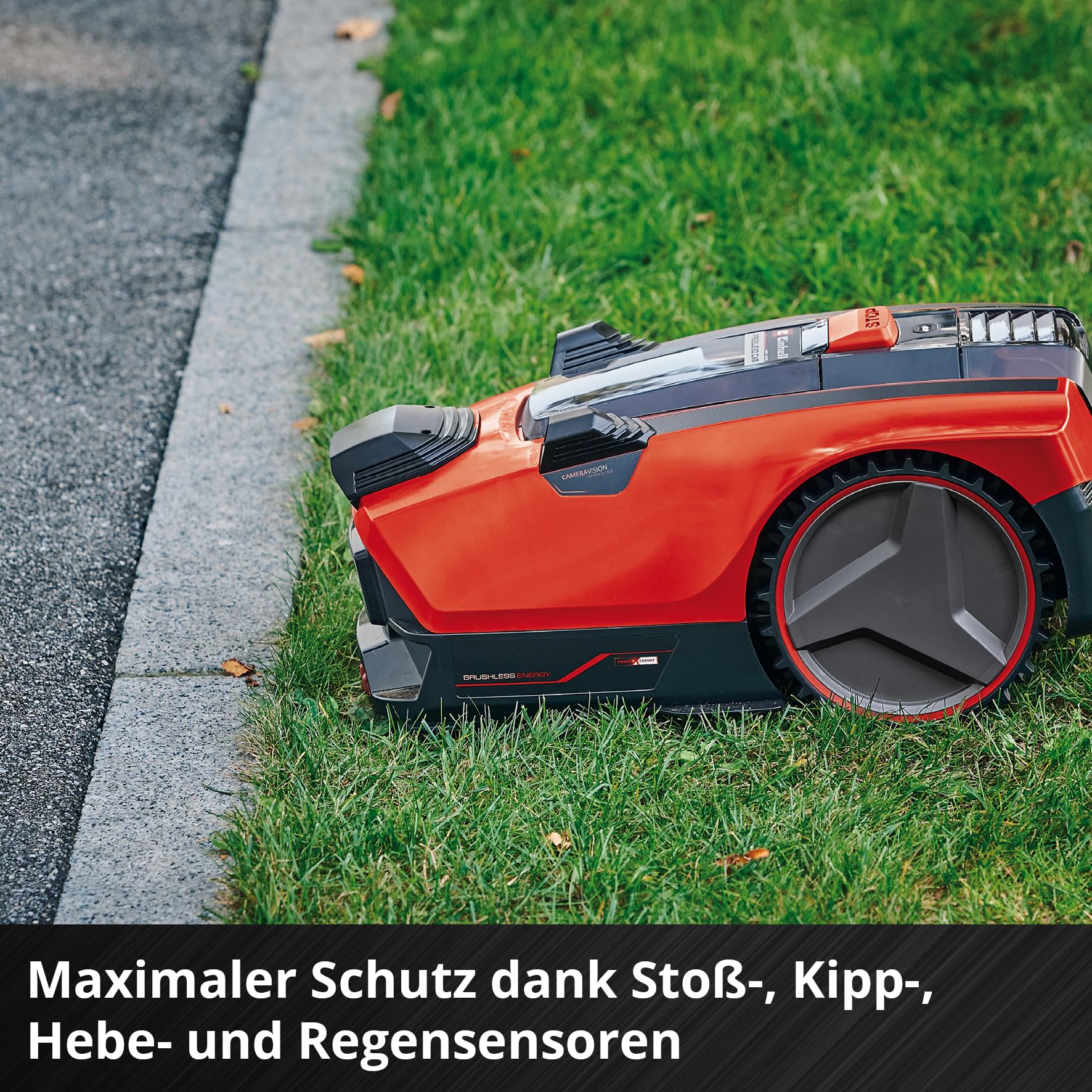 Einhell Mähroboter FREELEXO CAM 500 Power X-Change (18V, Kamera ersetzt Begrenzungsdraht, für 500 m², Brushless, bis 25% Steigung, Schnittbreite 18 cm, inkl. 3,0 Ah Akku, 5 m Magnetband) - Image 6