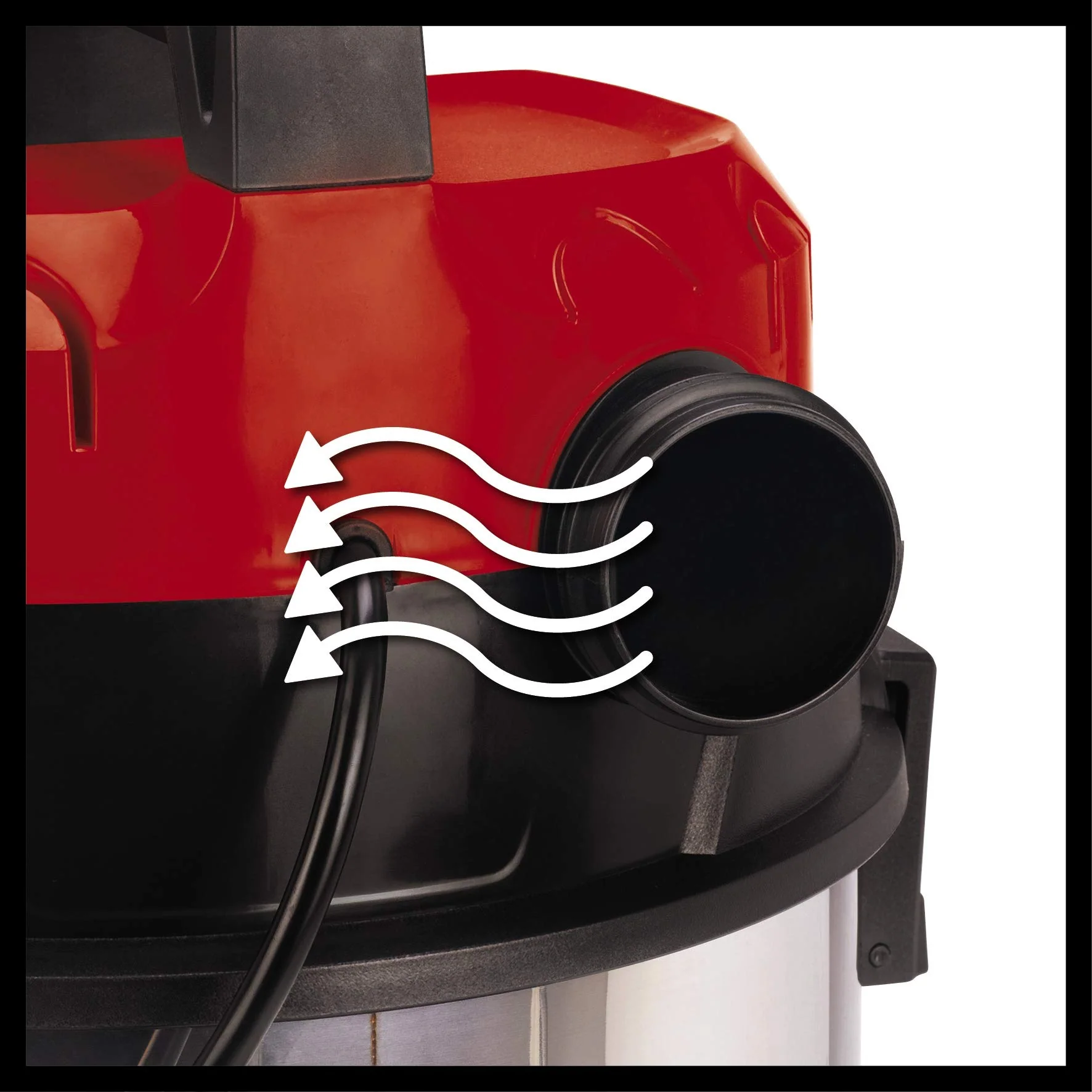 Einhell Nass-Trockensauger TE-VC 2340 SA (1200 W, 40 l rostfreier Edelstahlbehälter, Blasanschluss, Zubehör-/Kabelhalterung, inkl. 3 m Plastikschlauch, Kombidüse, div. Filter) - Image 11