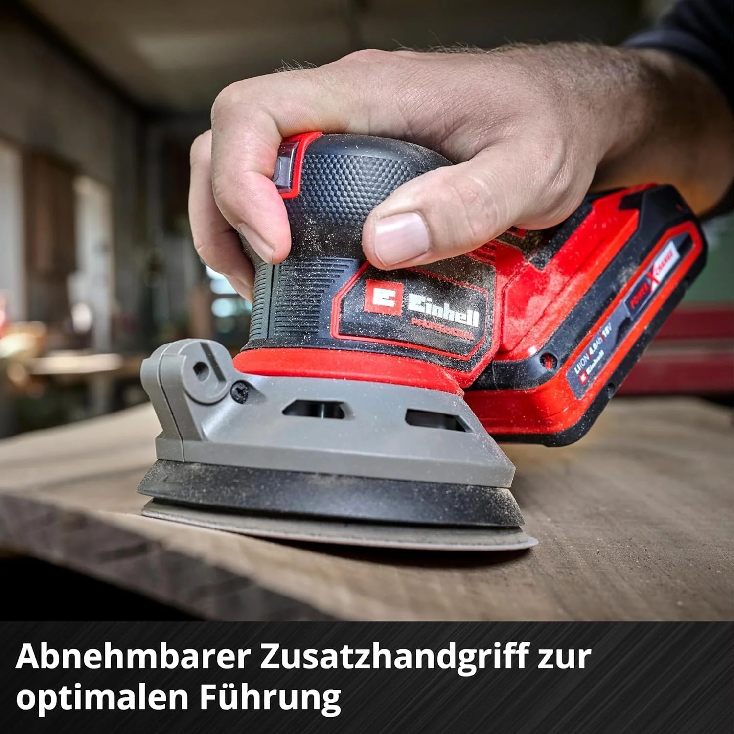 Einhell Professional Akku-Exzenterschleifer TP-RS 18/32 Li BL-Solo Power X-Change (18 V, Brushless, 3,2 mm Schwingkreis, 125 mm Schleifteller, inkl. Schleifpapier, ohne Akku) - Image 3