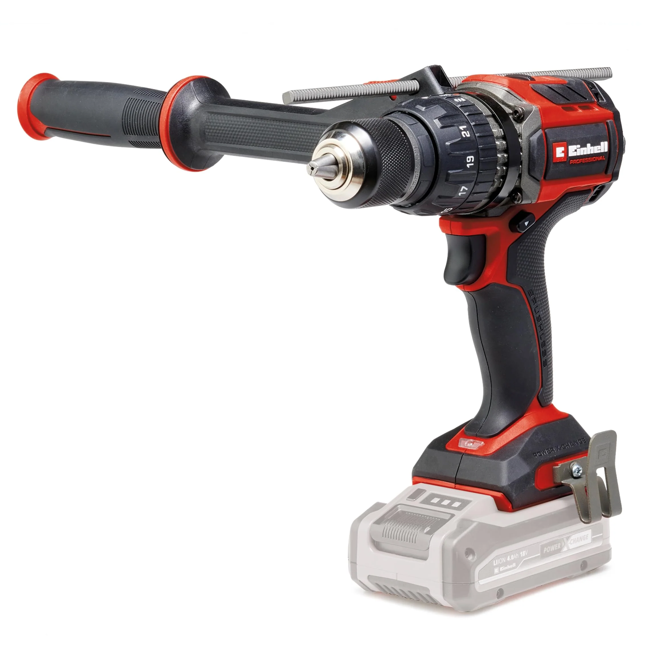 Einhell Professional Akku-Schlagbohrschrauber TP-CD 18/120 Li-i BL-Solo Power X-Change (18 V, Brushless, 120 Nm, Schlagbohrfunktion, 13 mm Bohrfutter, 2 Gang, ohne Akku) - Image 5