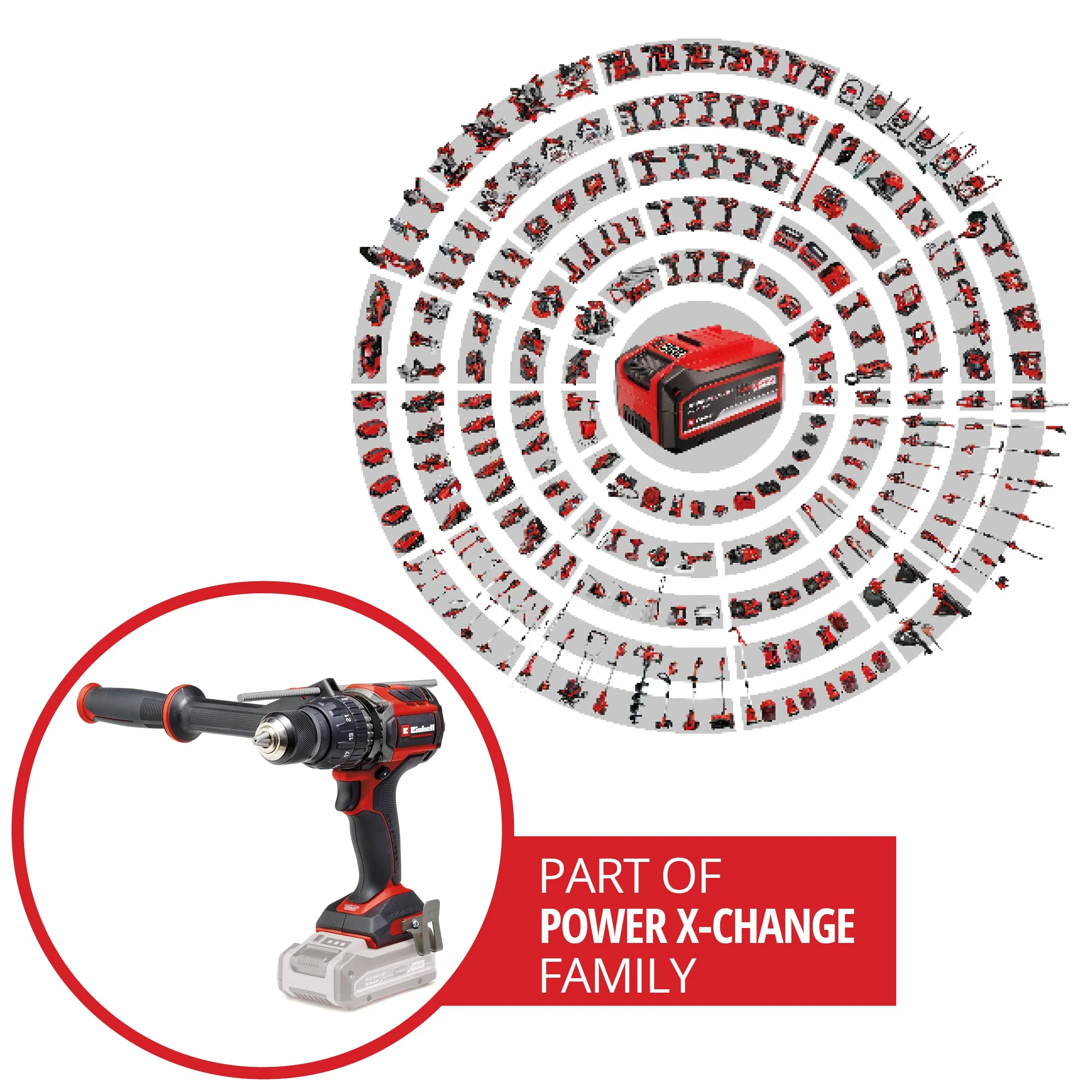 Einhell Professional Akku-Schlagbohrschrauber TP-CD 18/120 Li-i BL-Solo Power X-Change (18 V, Brushless, 120 Nm, Schlagbohrfunktion, 13 mm Bohrfutter, 2 Gang, ohne Akku) - Image 7