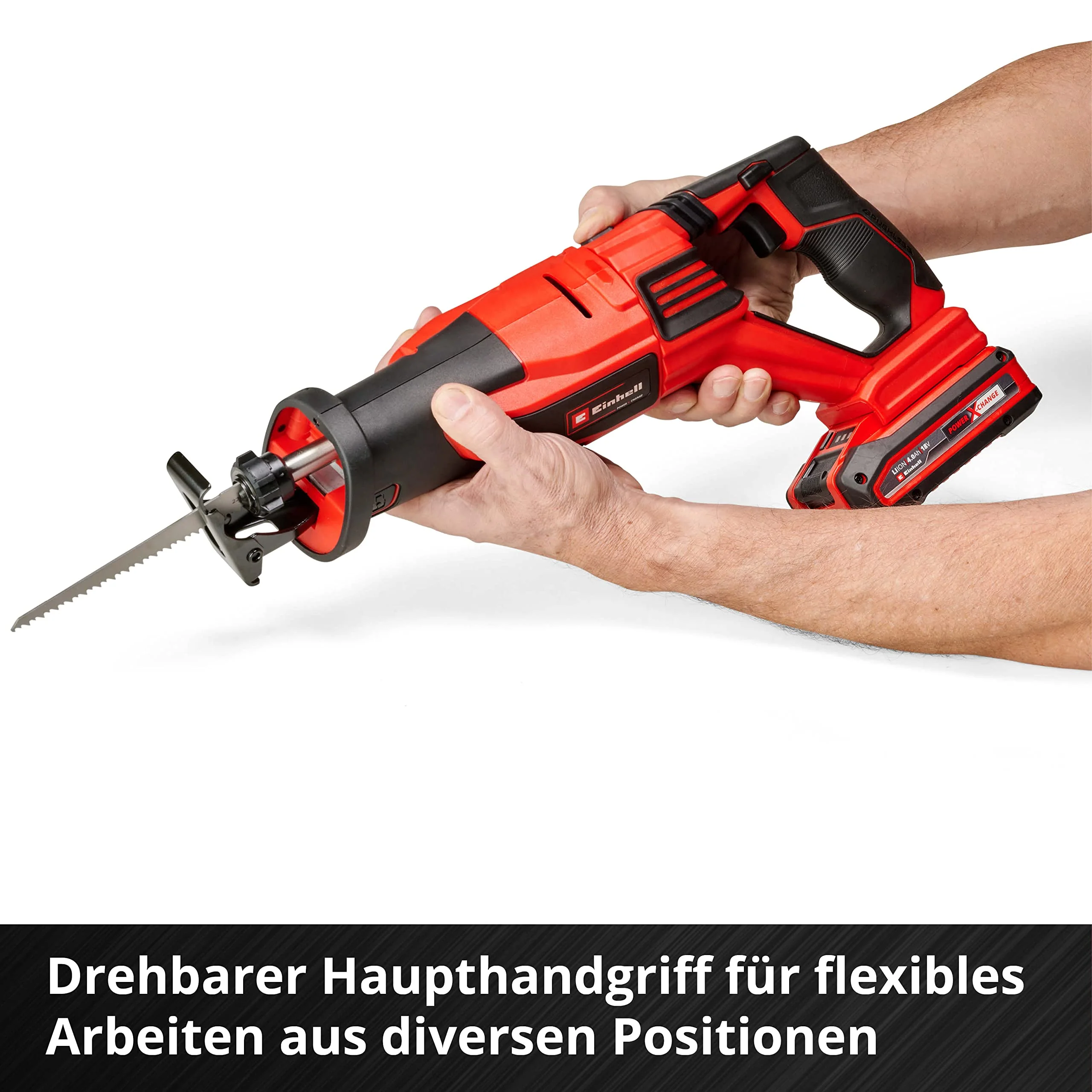 Einhell Professional Akku-Universalsäge TP-AP 18/28 Li BL-Solo Power X-Change (18 V, Brushless, 28 mm Hubhöhe, 2.500 min-1, 20 cm Schnitttiefe Holz, drehbarer Griff, ohne Akku) - Image 11