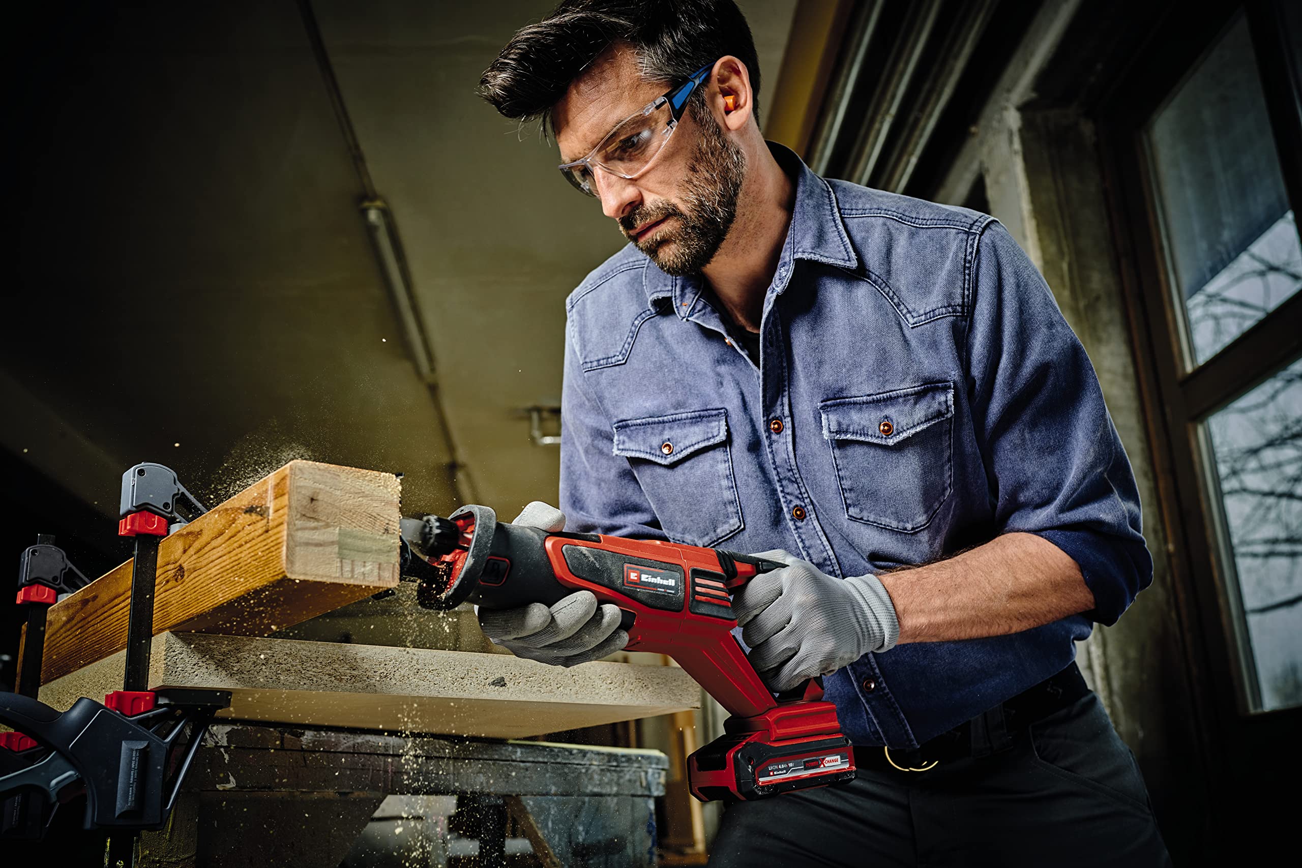 Einhell Professional Akku-Universalsäge TP-AP 18/28 Li BL-Solo Power X-Change (18 V, Brushless, 28 mm Hubhöhe, 2.500 min-1, 20 cm Schnitttiefe Holz, drehbarer Griff, ohne Akku) - Image 8