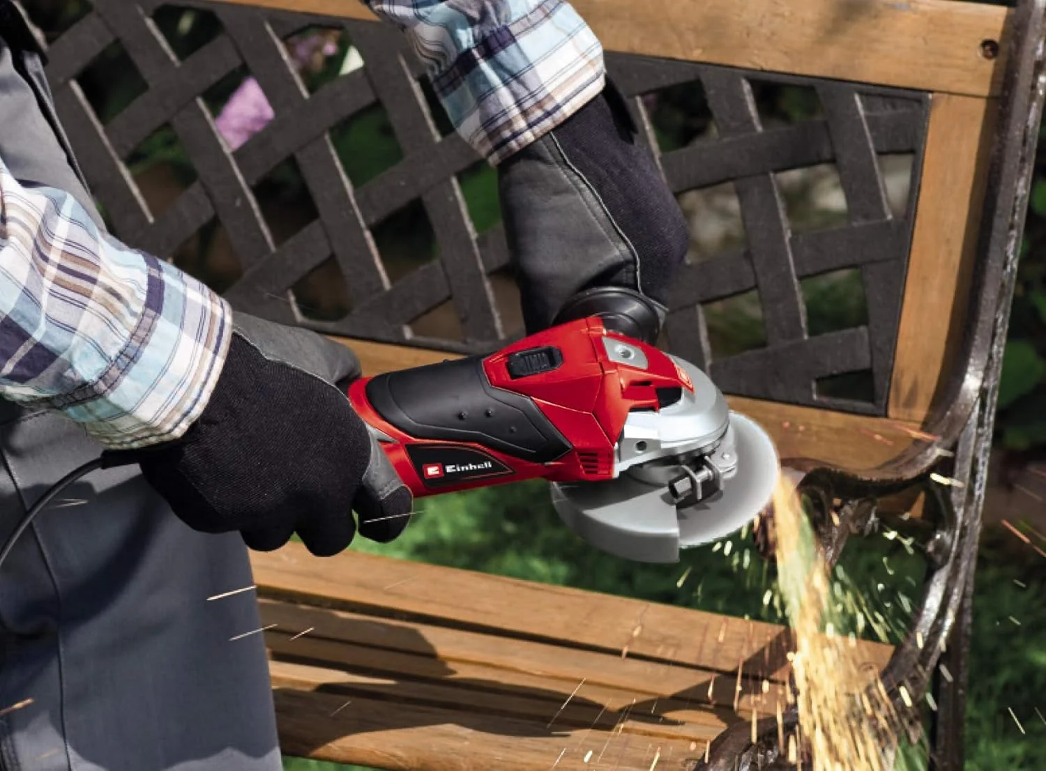 Einhell Winkelschleifer TC-AG 125 (850W, 12.000 1/min Drehzahl, 125mm Scheiben-ø, Scheibenschutz, Spindelarretierung, flacher Aluminium-Getriebekopf) - Image 13