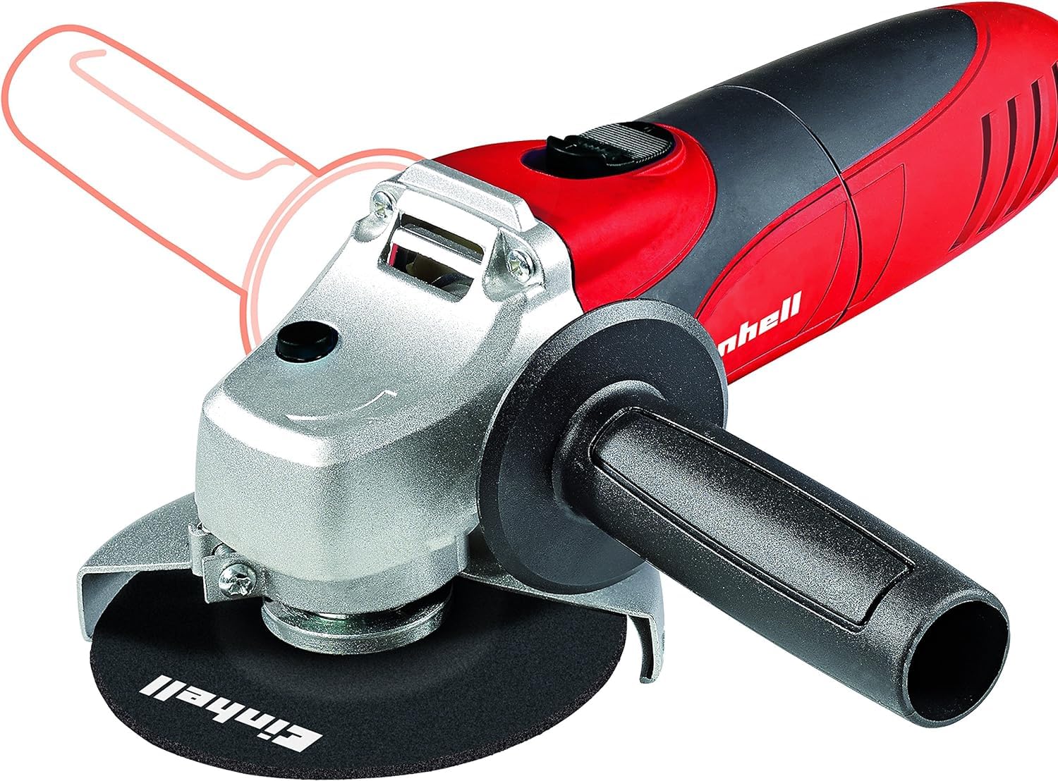 Einhell Winkelschleifer TC-AG 125 (850W, 12.000 1/min Drehzahl, 125mm Scheiben-ø, Scheibenschutz, Spindelarretierung, flacher Aluminium-Getriebekopf) - Image 6