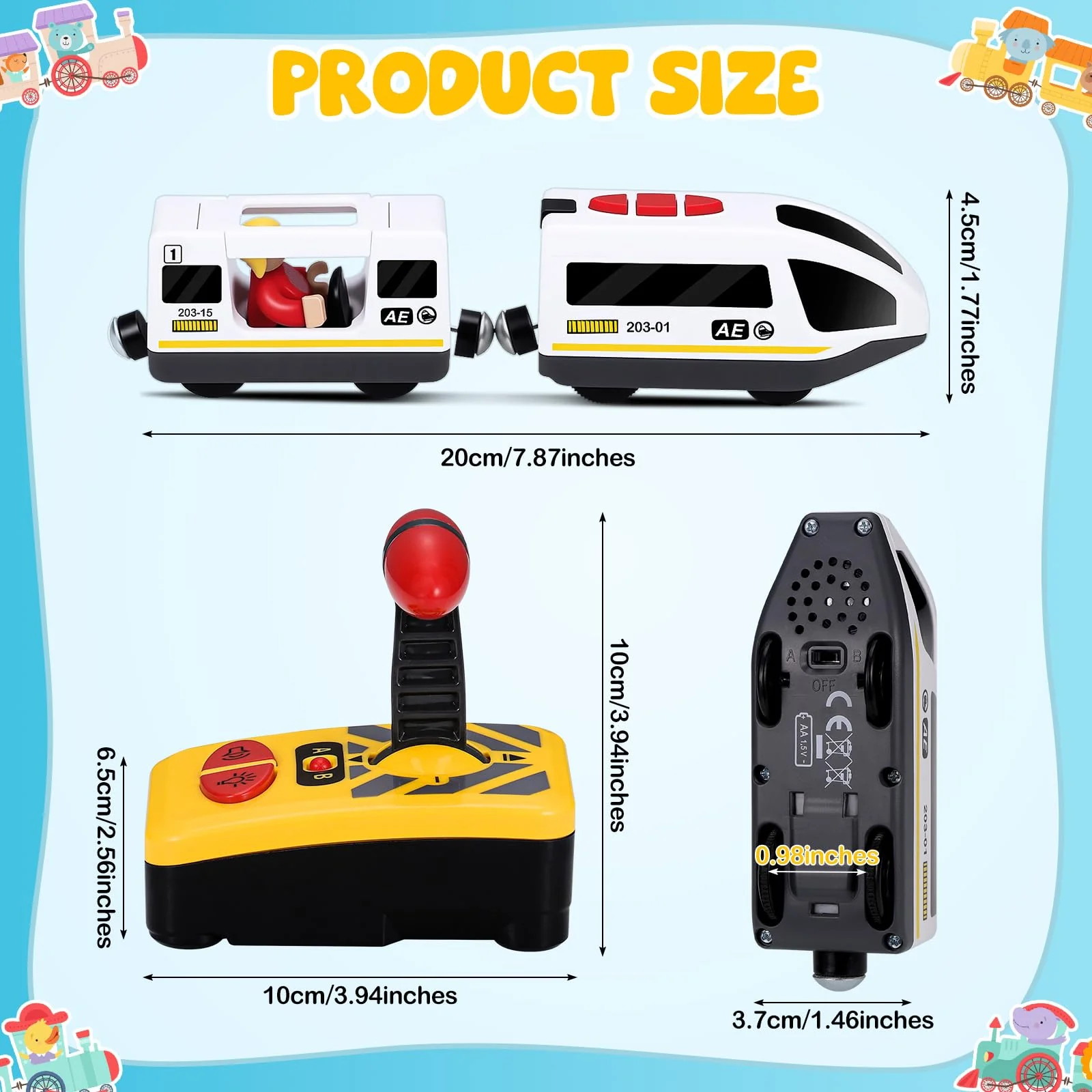 Eisenbahn Kinder Elektrisch, Batteriebetriebene Holzeisenbahn Elektrische Lok Kompatibel mit Brio Eisenbahn, Zug Spielzeug, Holzeisenbahn Zug Kinder für Brio Thomas Eisenbahn Holz - Image 9