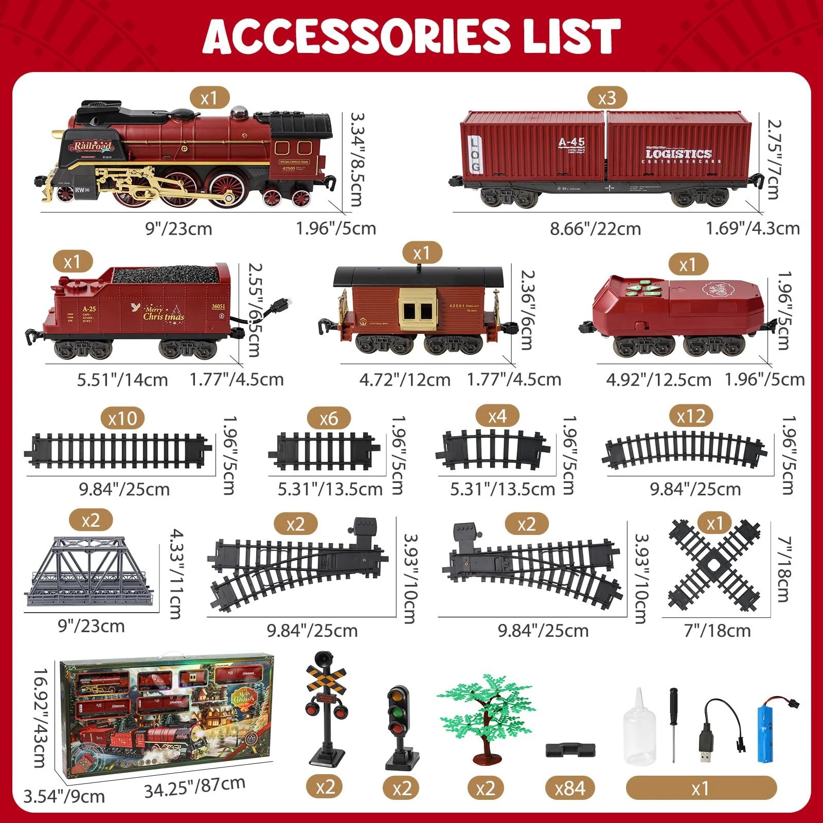 Eisenbahn Kinder Elektrisch Zug, Fernbedienung Dampfzug Spielzeug mit Rauch, Lichtern und Ton, Elektrische Eisenbahnsets für Kinder mit Eisenbahnbausätzen, Geschenke Zug Spielzeug für 3+ Jahren - Image 2