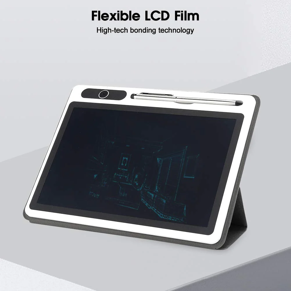 Ejoyous LCD Schreibtafel, 9 Zoll Elektronischer Notizblock LCD Grafiktablet Schreiben Handschrifttafel Reißbrett LCD Zeichenbrett mit Flip-Schutztasche (Rot (mit Lederetui)) - Image 4