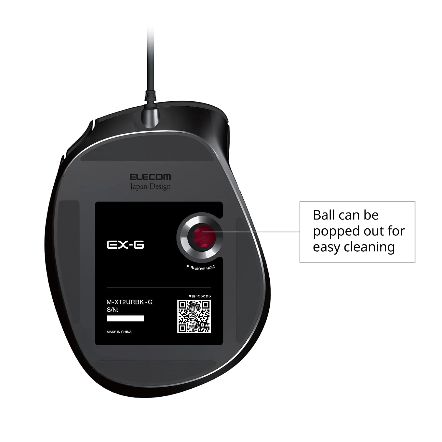 ELECOM EX-G Trackball-Maus, kabelgebunden, Daumensteuerung, ergonomisches Design, 5-Tasten-Funktion mit reibungslosem Tracking, ergonomisches Design, optischer Gaming-Sensor, glatter roter Ball, - Image 6