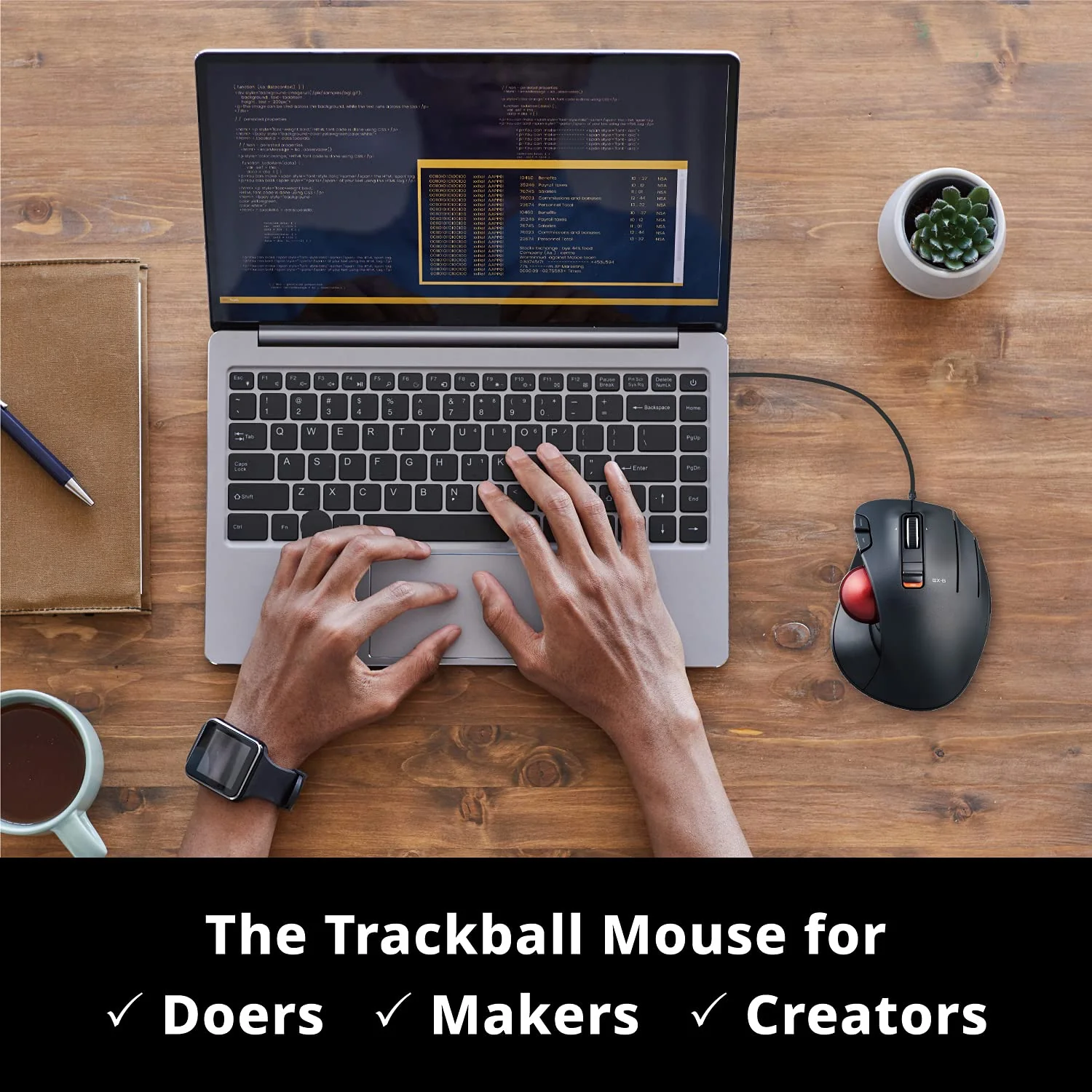 ELECOM EX-G Trackball-Maus, kabelgebunden, Daumensteuerung, ergonomisches Design, 5-Tasten-Funktion mit reibungslosem Tracking, ergonomisches Design, optischer Gaming-Sensor, glatter roter Ball, - Image 7