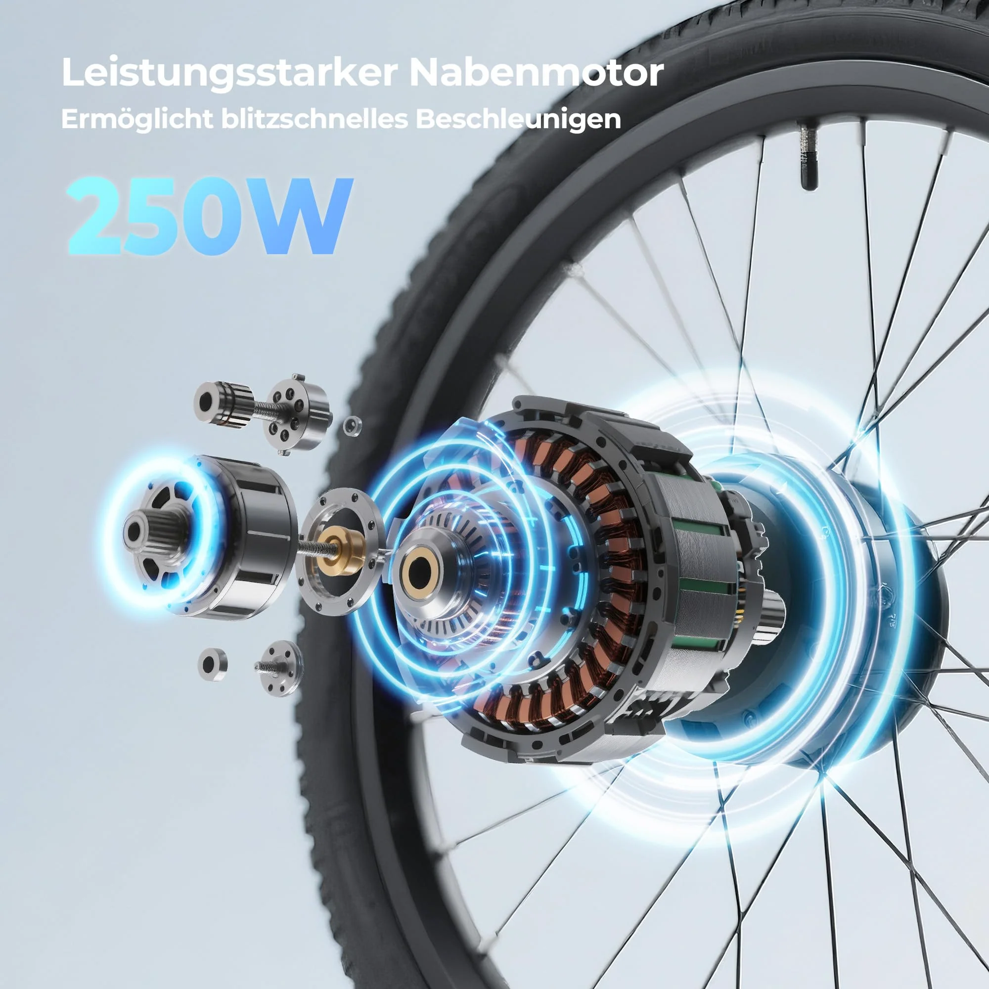 Eleglide 20" Faltbares E-Bike für Erwachsene, 250W City Elektrofahrrad mit 36V 7.8Ah Akku, 25km/h, 60–80km Reichweite, LED-Display, V-Bremse, mit Gepäckträger und Licht - Image 5