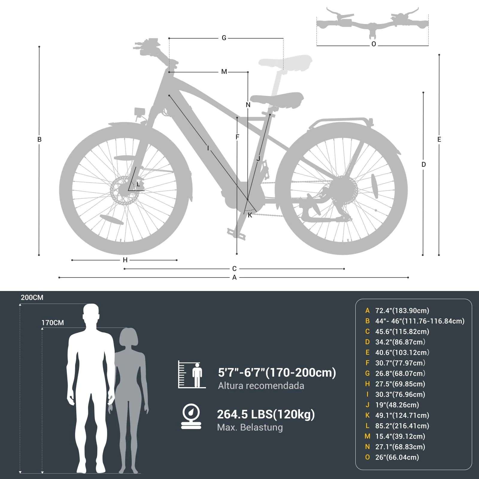 Eleglide C1/C1 ST E Bike mit Mittelmotor, 27,5 Zoll 70 Nm Elektrofahrrad für Damen und Herren, 250W E-Bike, 14,5 Ah Lithium-Akku, Shimano 7 Gänge Trekking Ebike, cityräder 25km/h bis zu 150KM (C1) - Image 6