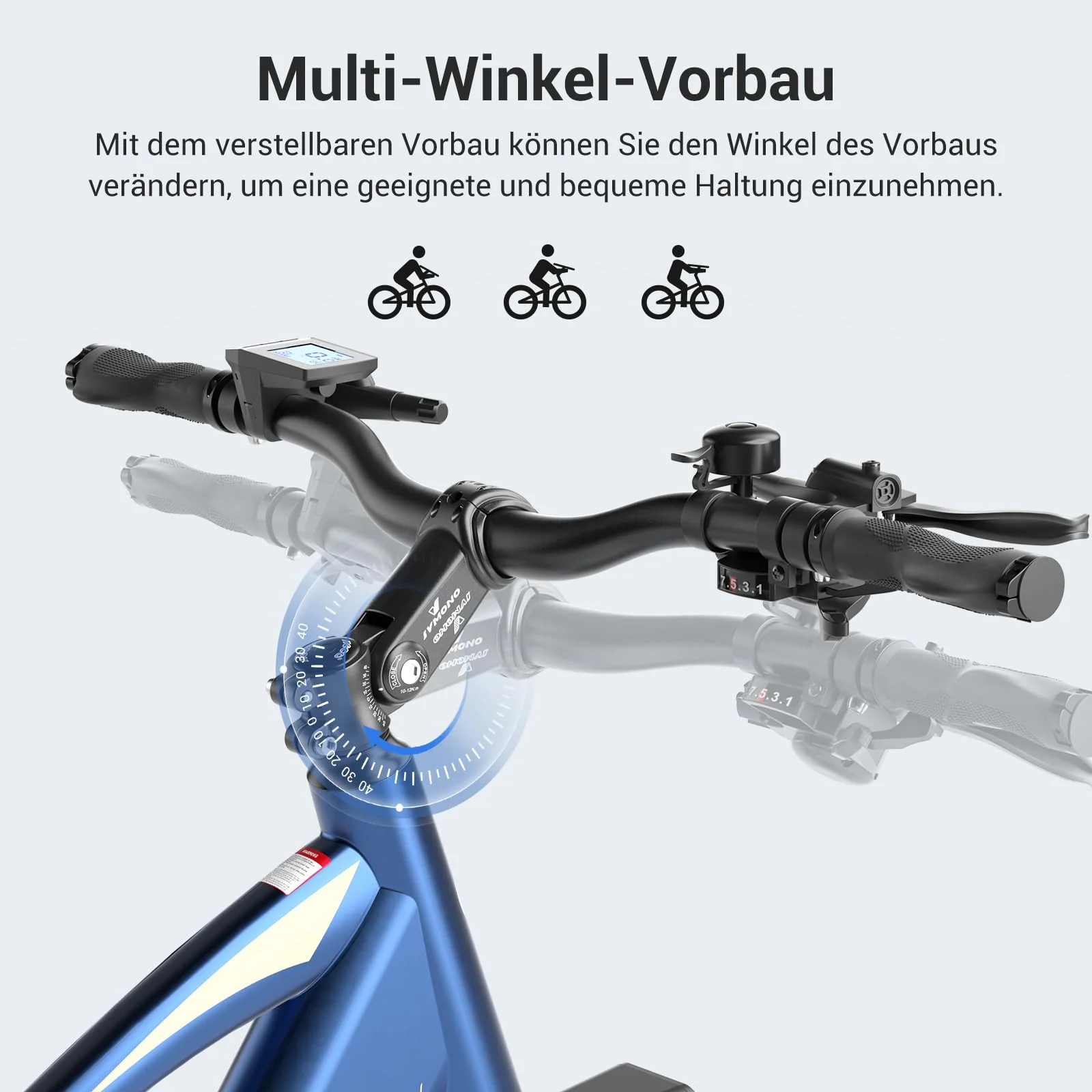 Eleglide C1/C1 ST E Bike mit Mittelmotor, 27,5 Zoll 70 Nm Elektrofahrrad für Damen und Herren, 250W E-Bike, 14,5 Ah Lithium-Akku, Shimano 7 Gänge Trekking Ebike, cityräder 25km/h bis zu 150KM (C1) - Image 9