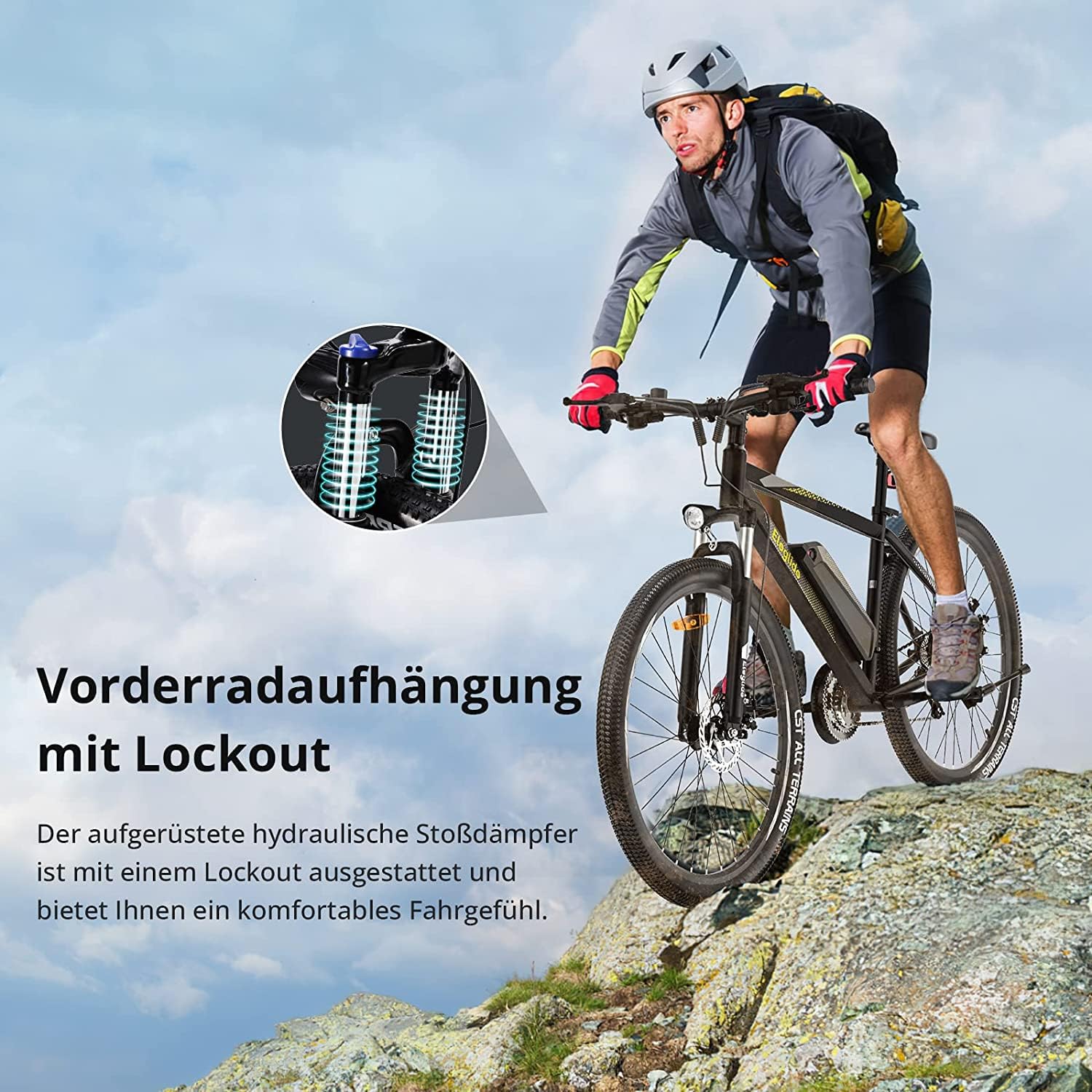 Eleglide E-Bike Damen Herren E-Mountainbike, MTB-1 Plus 27,5 Zoll Elektrofahrrad mit 36V 12.5Ah Abnehmbarer Akku, EU-konform E Fahrrad 21 Gänge 250W Hinterradmotor, LED Licht - Image 6
