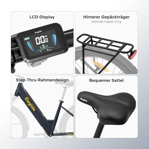 Eleglide T2 E Bike, 27,5" Trekkingrad E-Bike Herren Damen mit Hydraulische Scheibenbremsen, 36V 13Ah Akku,100km Reichweite, Elektrofahrrad mit 7-Gang-Getriebe, Pedelec Citybike EBike für Erwachsene - Image 2