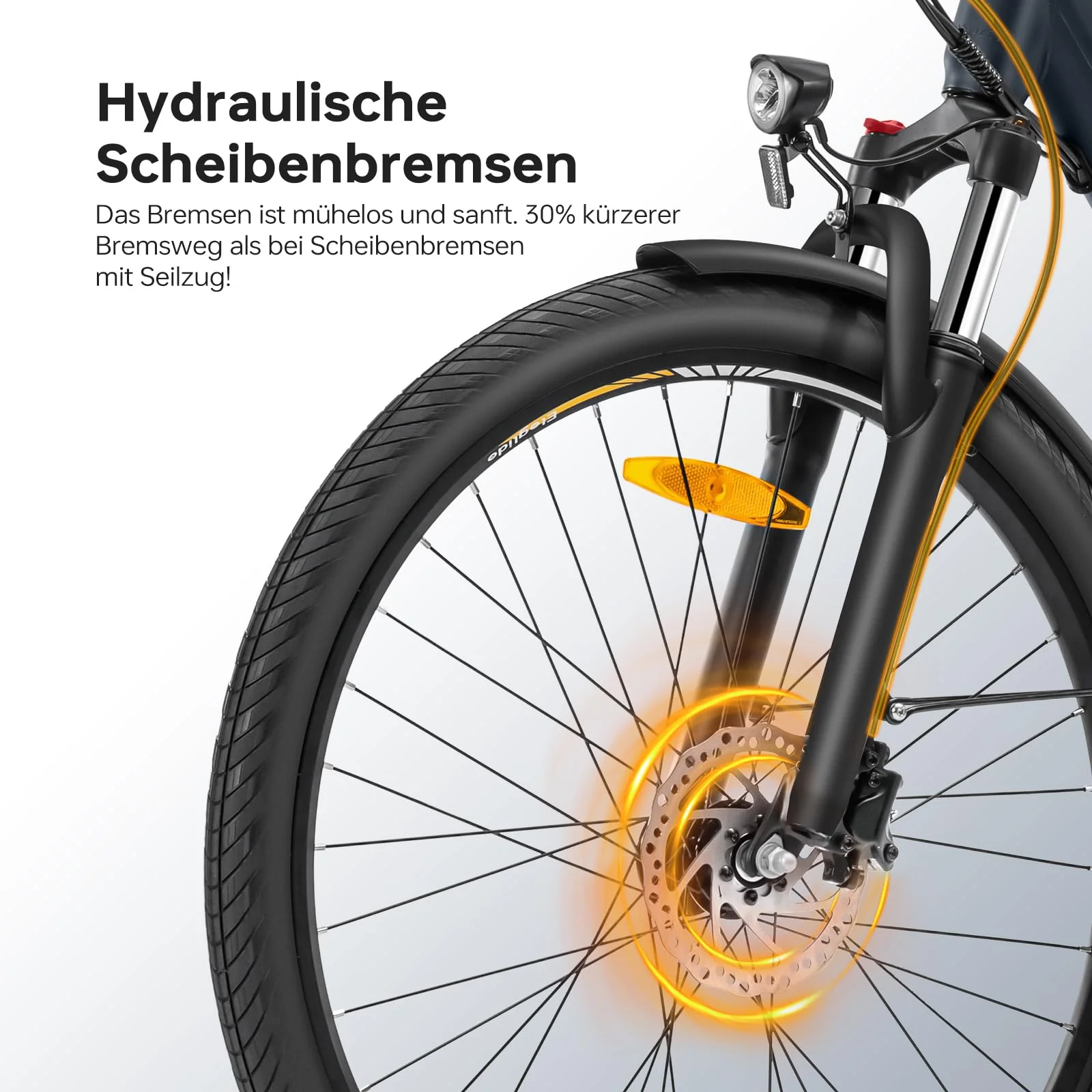 Eleglide T2 E Bike, 27,5" Trekkingrad E-Bike Herren Damen mit Hydraulische Scheibenbremsen, 36V 13Ah Akku,100km Reichweite, Elektrofahrrad mit 7-Gang-Getriebe, Pedelec Citybike EBike für Erwachsene - Image 8